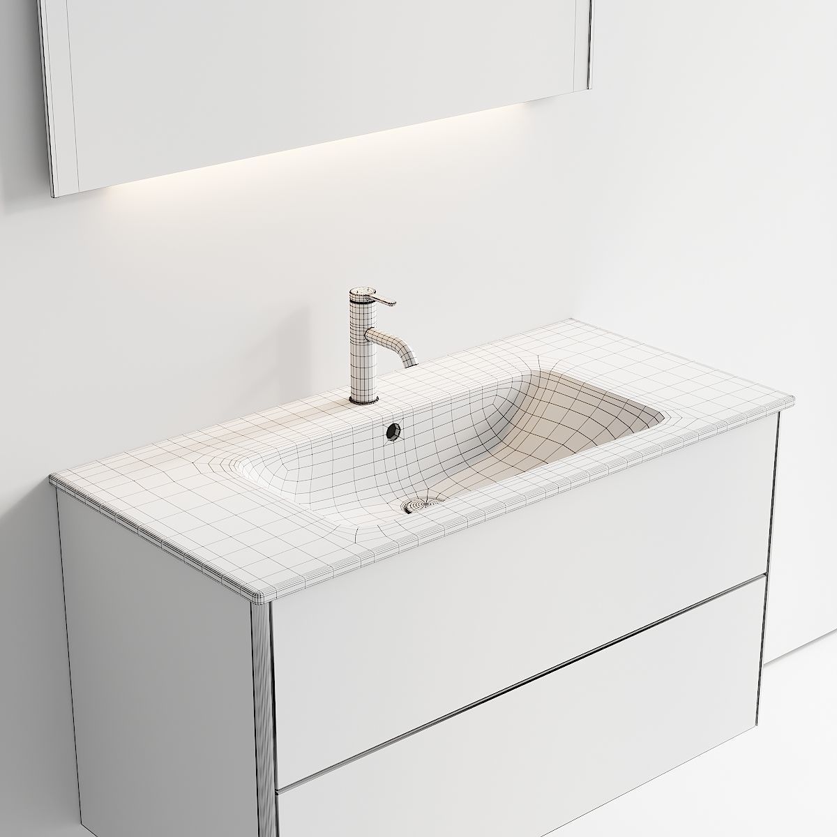 Duravit XSquare Vanity Unit Set 4 3D model_4