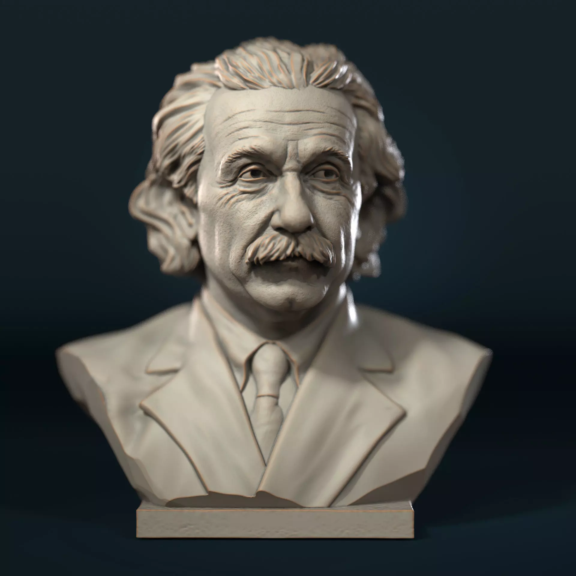 Albert Einstein 3D print model_0