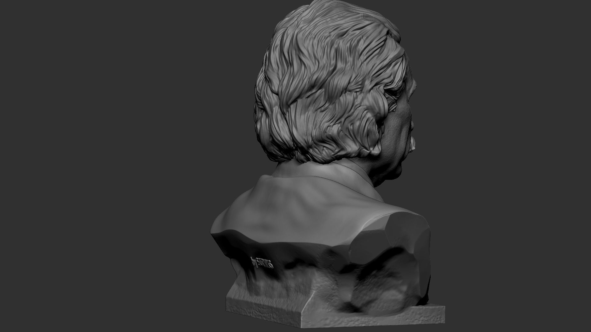 Albert Einstein 3D print model_19