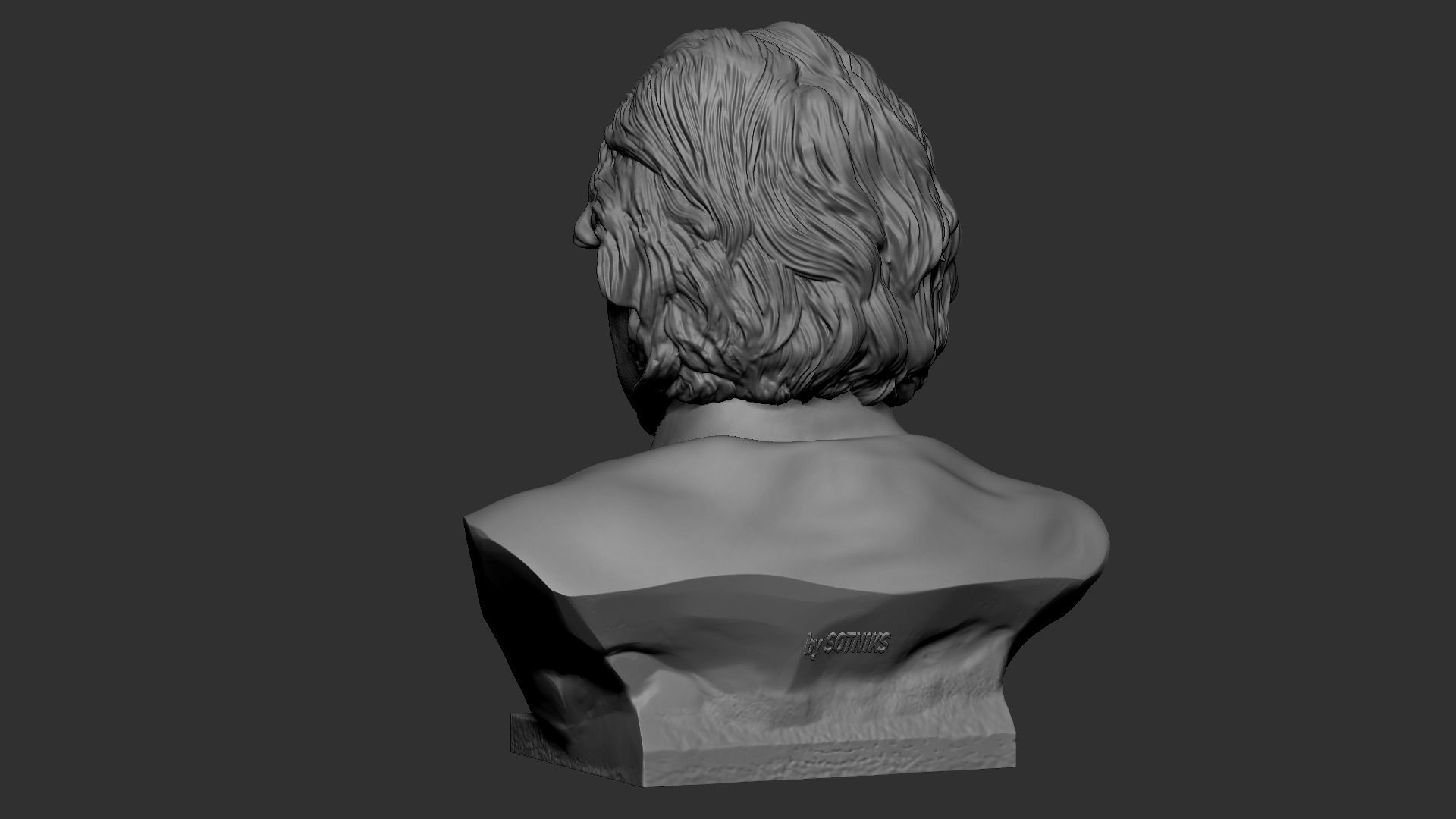 Albert Einstein 3D print model_12