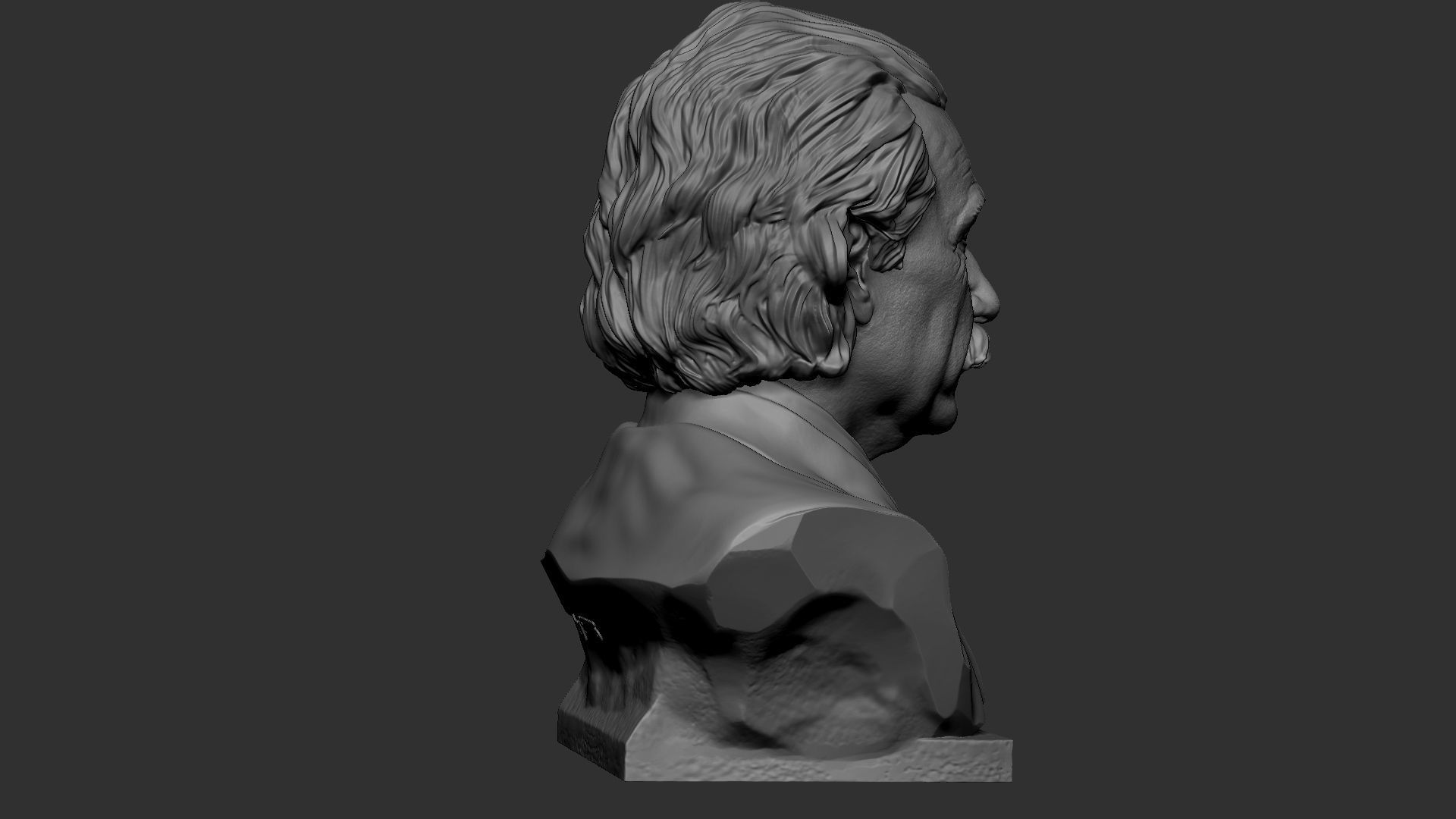 Albert Einstein 3D print model_20
