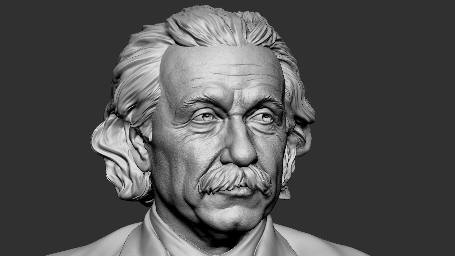 Albert Einstein 3D print model_42