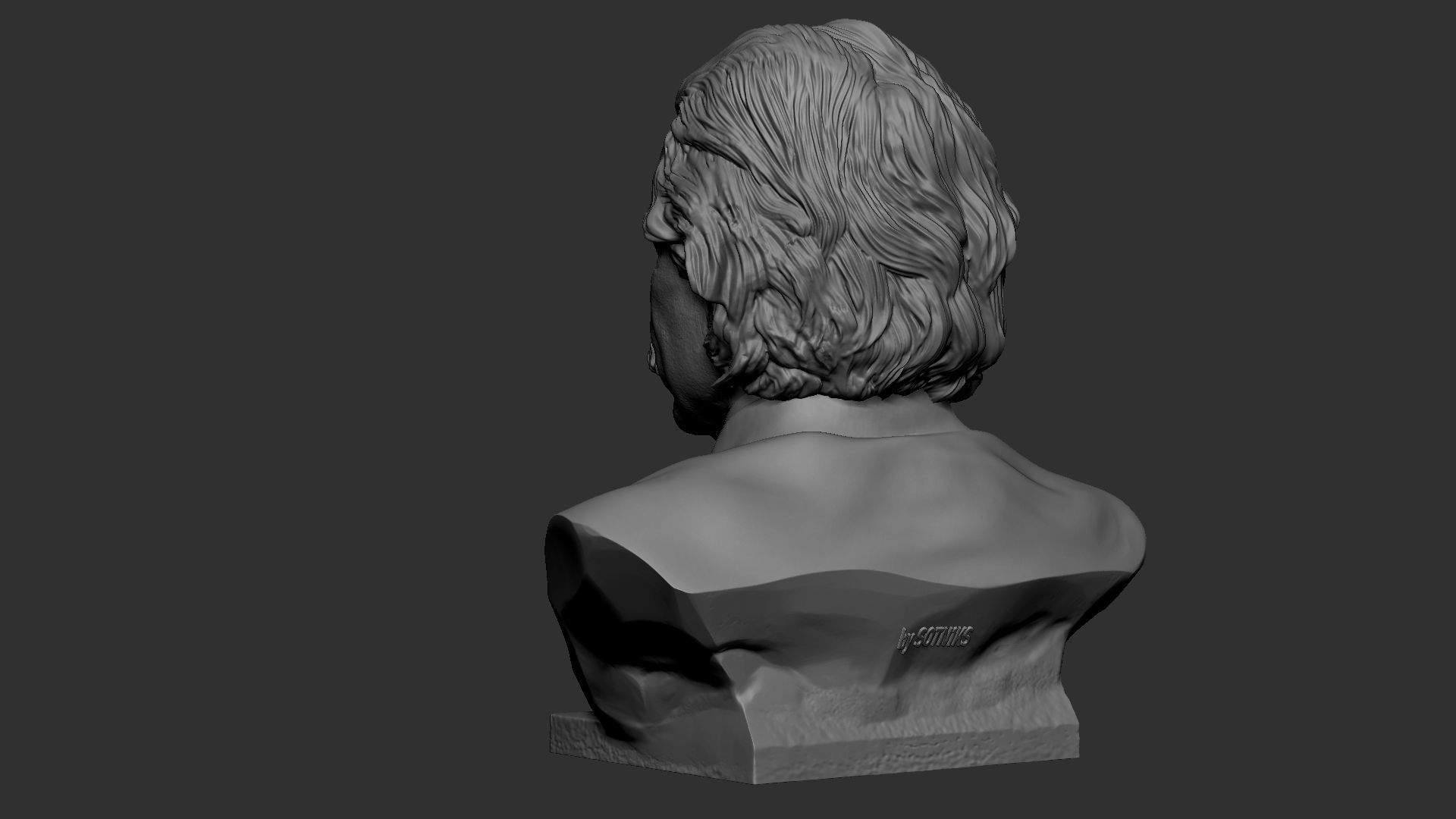 Albert Einstein 3D print model_11