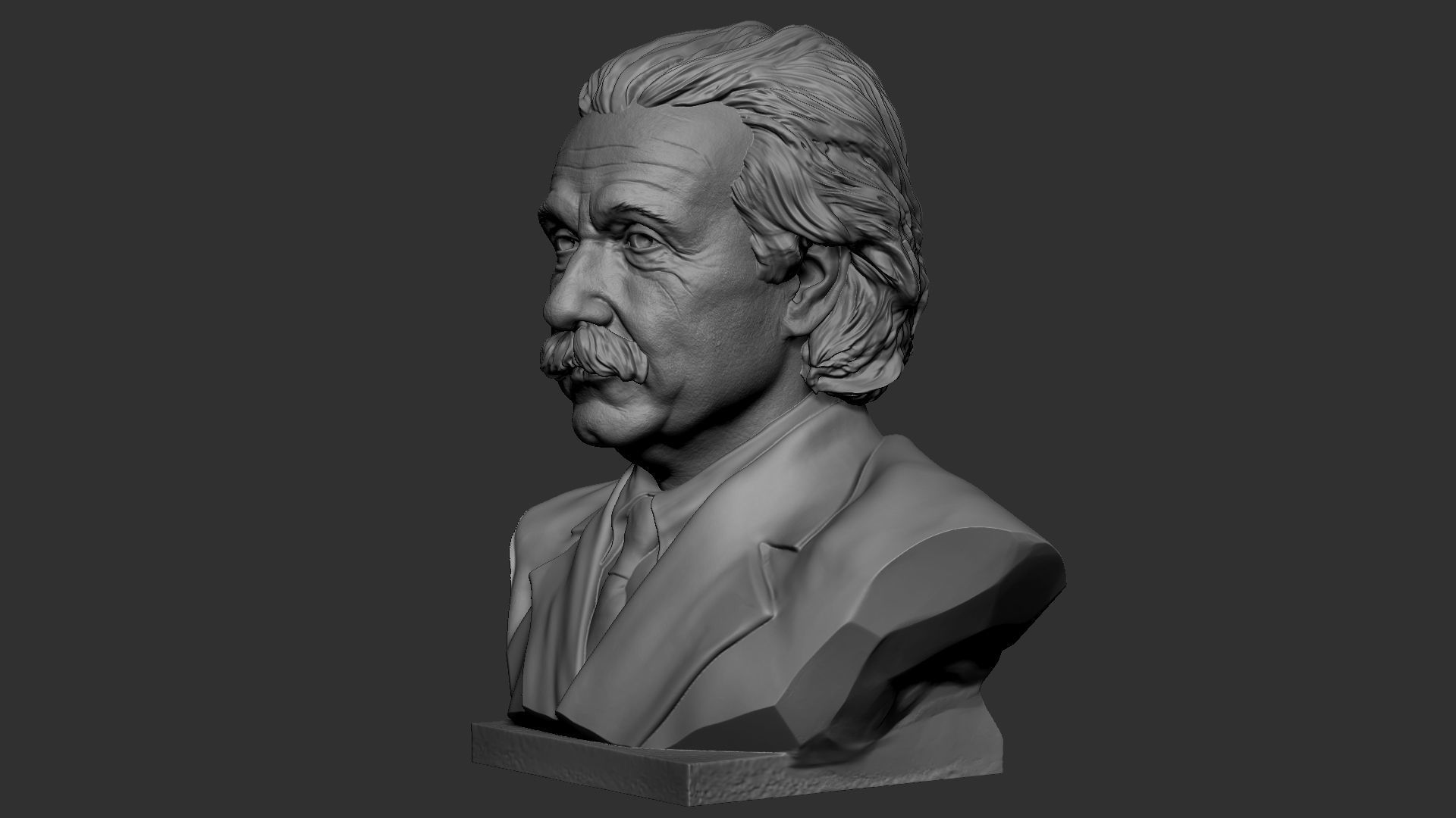 Albert Einstein 3D print model_43