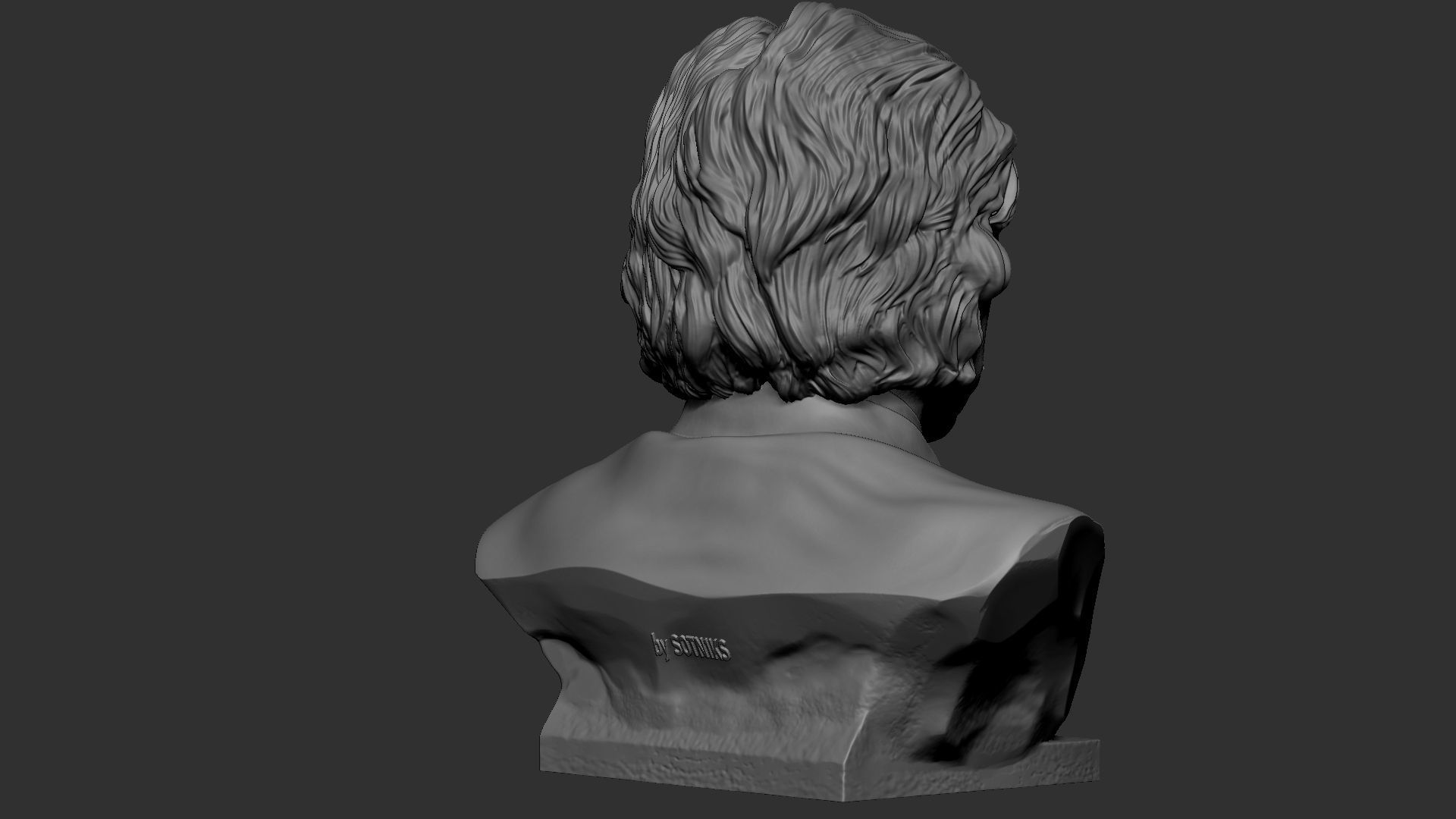 Albert Einstein 3D print model_17