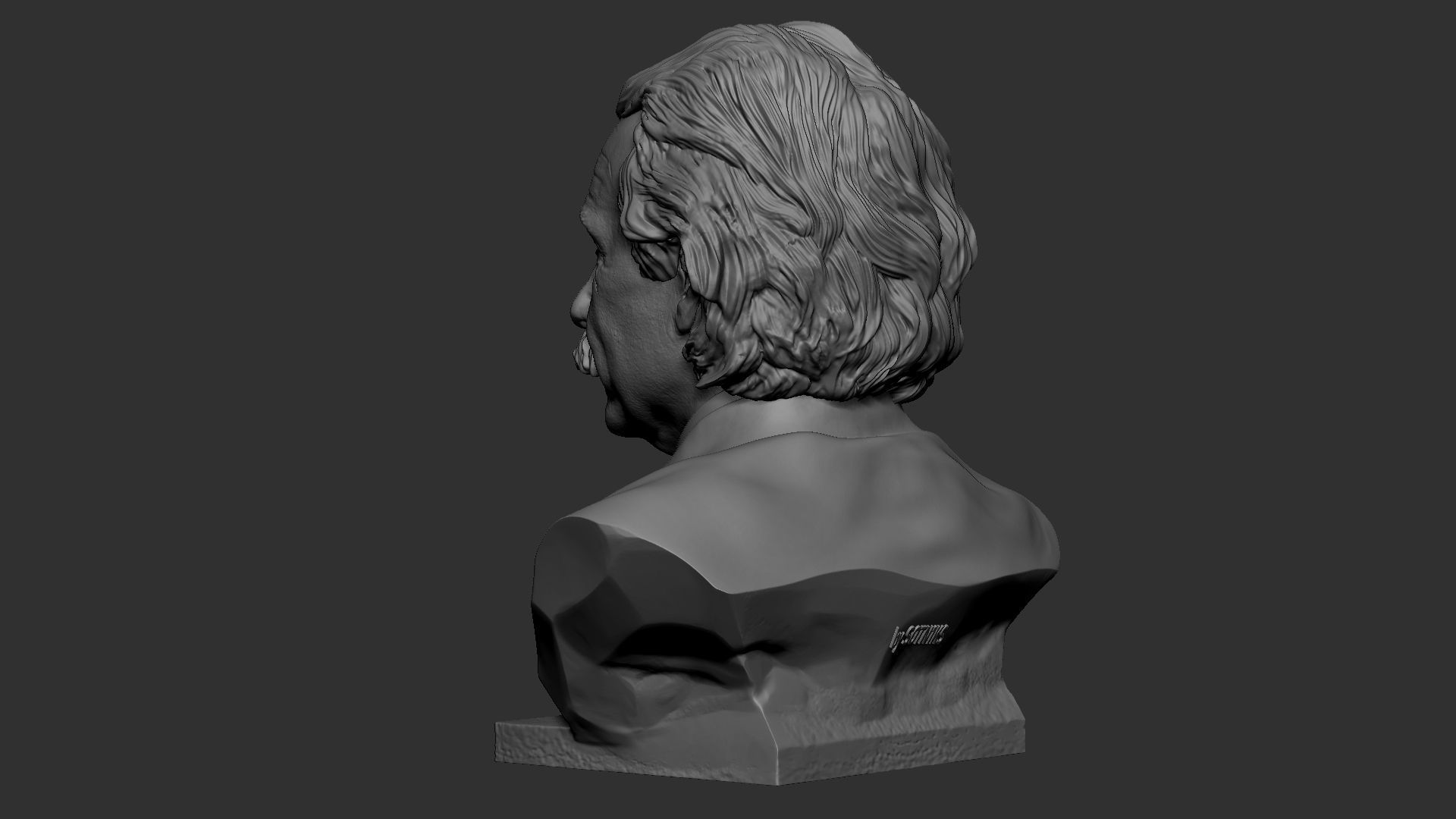 Albert Einstein 3D print model_10