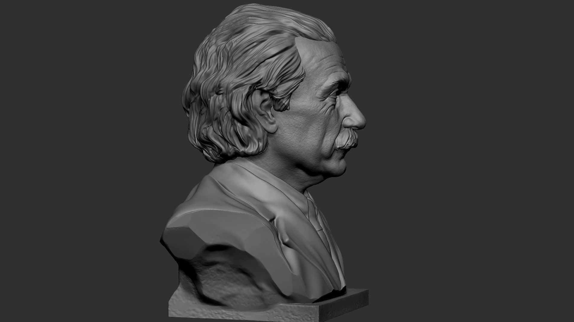 Albert Einstein 3D print model_24