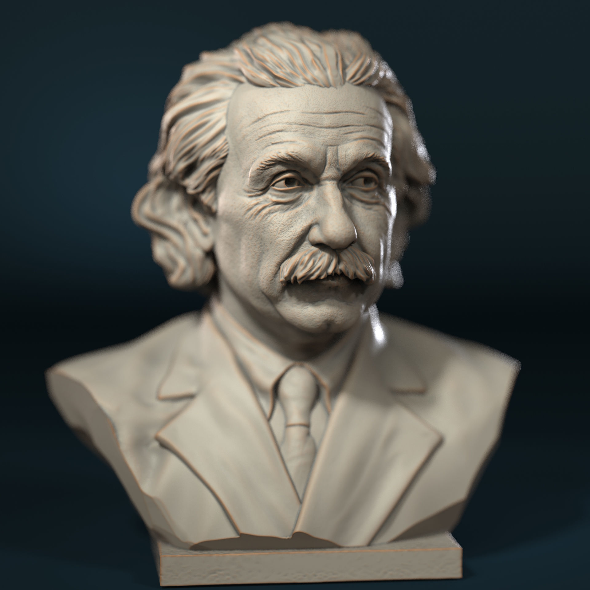 Albert Einstein 3D print model_18
