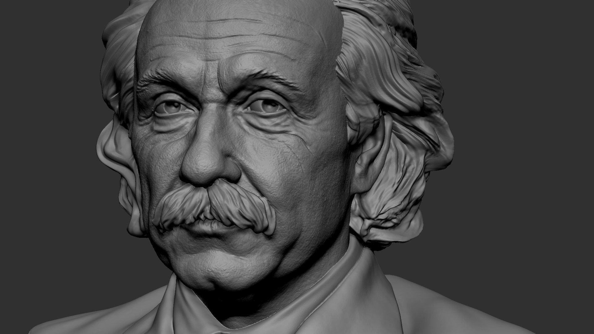 Albert Einstein 3D print model_7