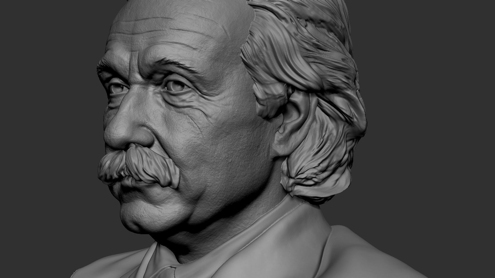 Albert Einstein 3D print model_28