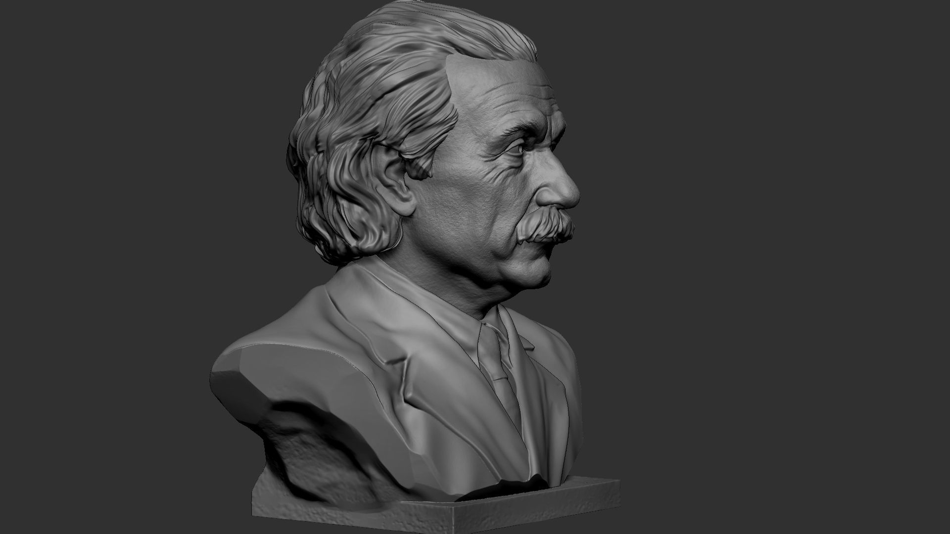 Albert Einstein 3D print model_25