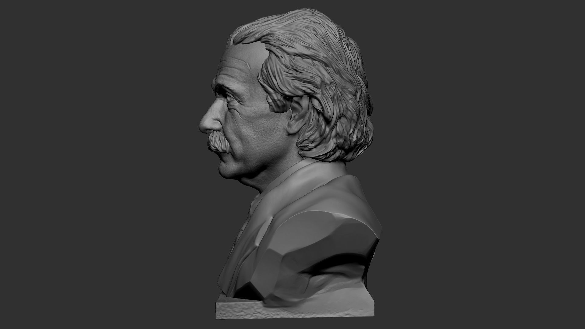 Albert Einstein 3D print model_46
