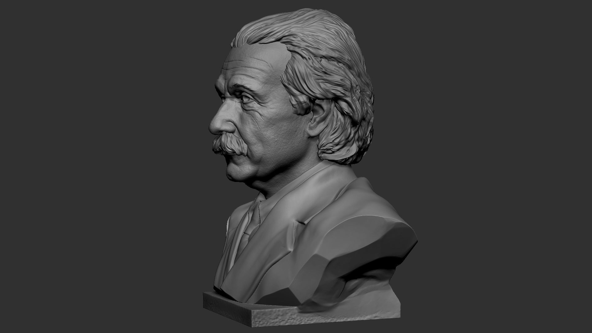 Albert Einstein 3D print model_44