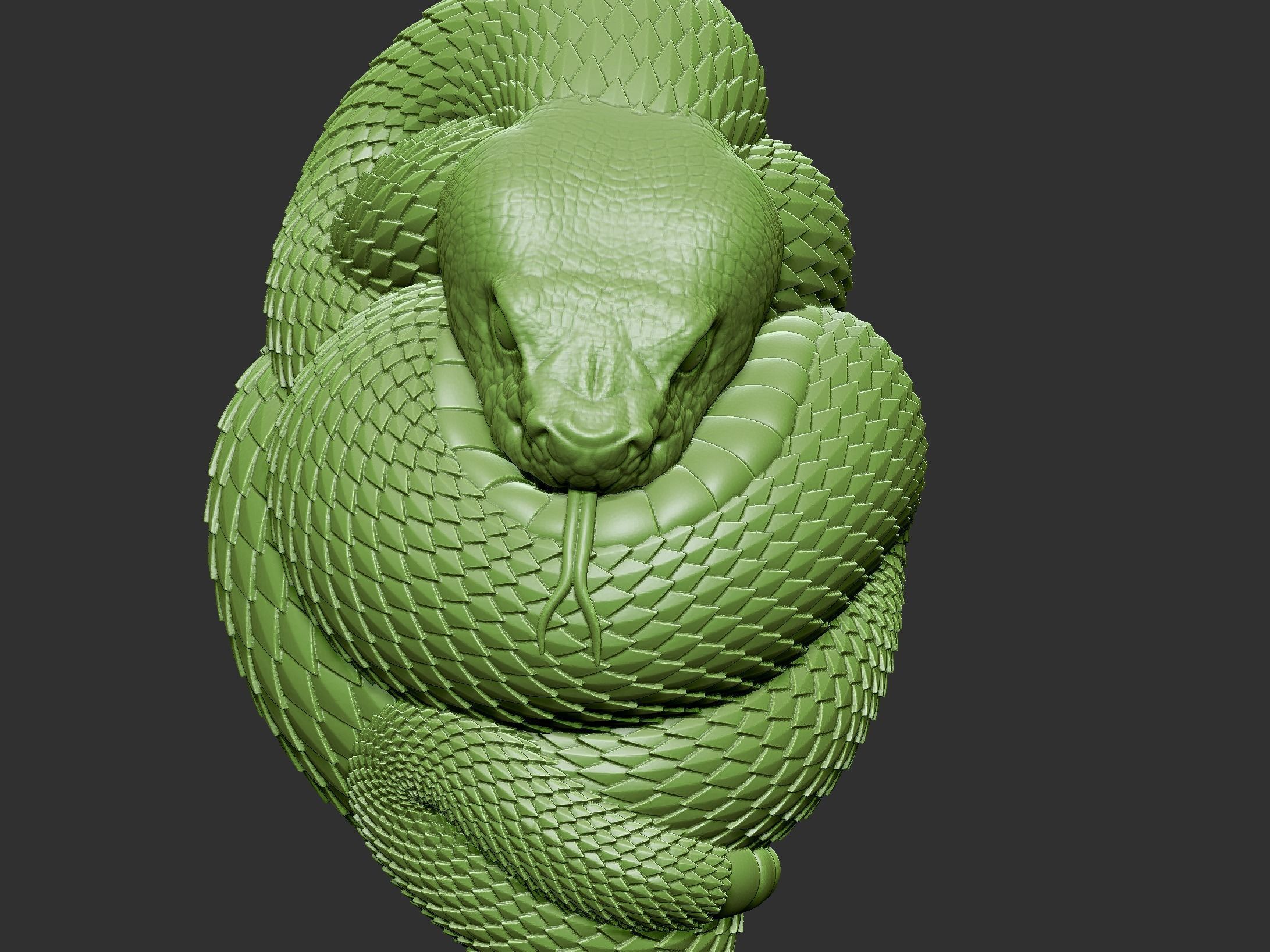 snake head 3D print model_6