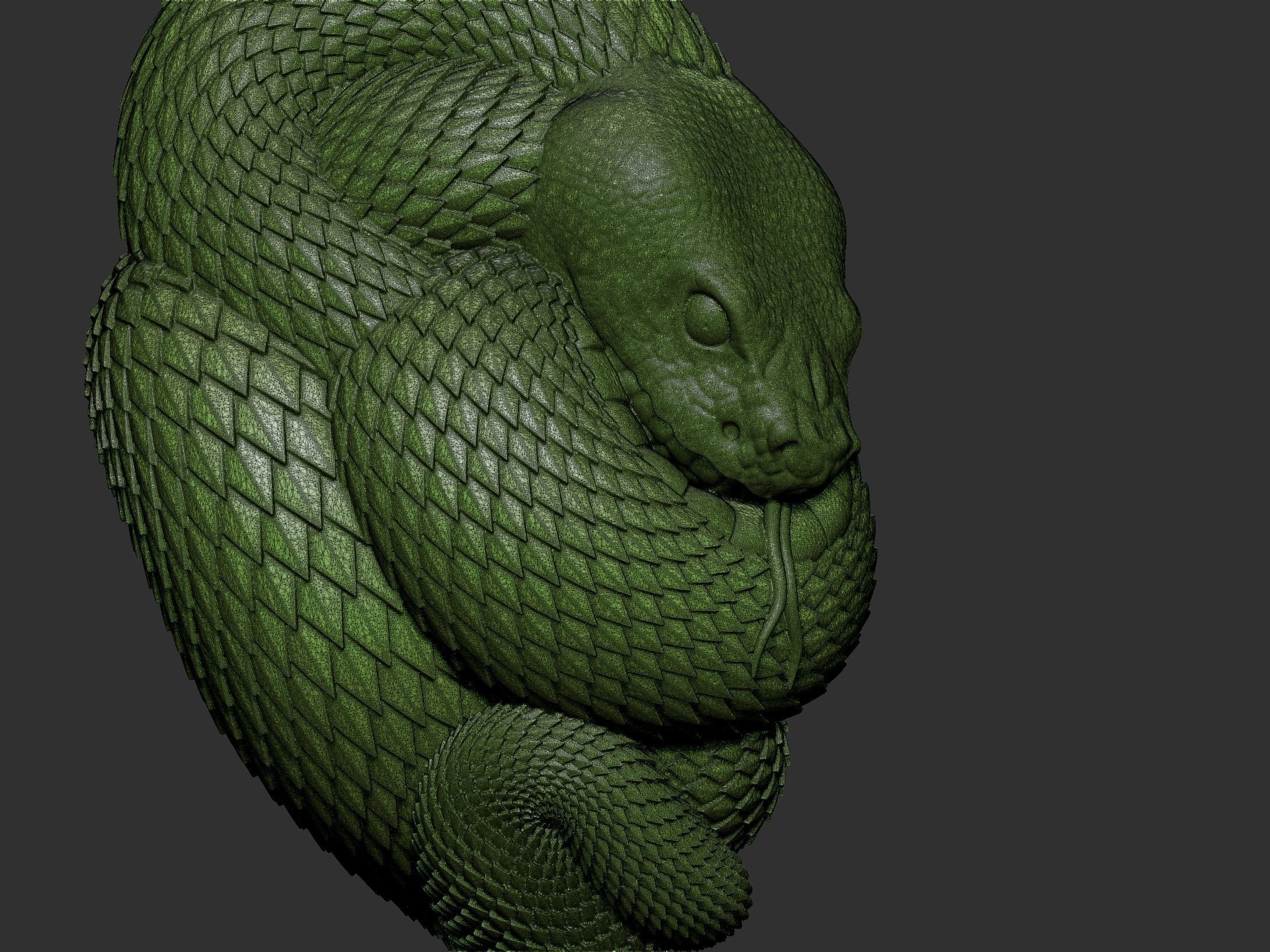 snake head 3D print model_7