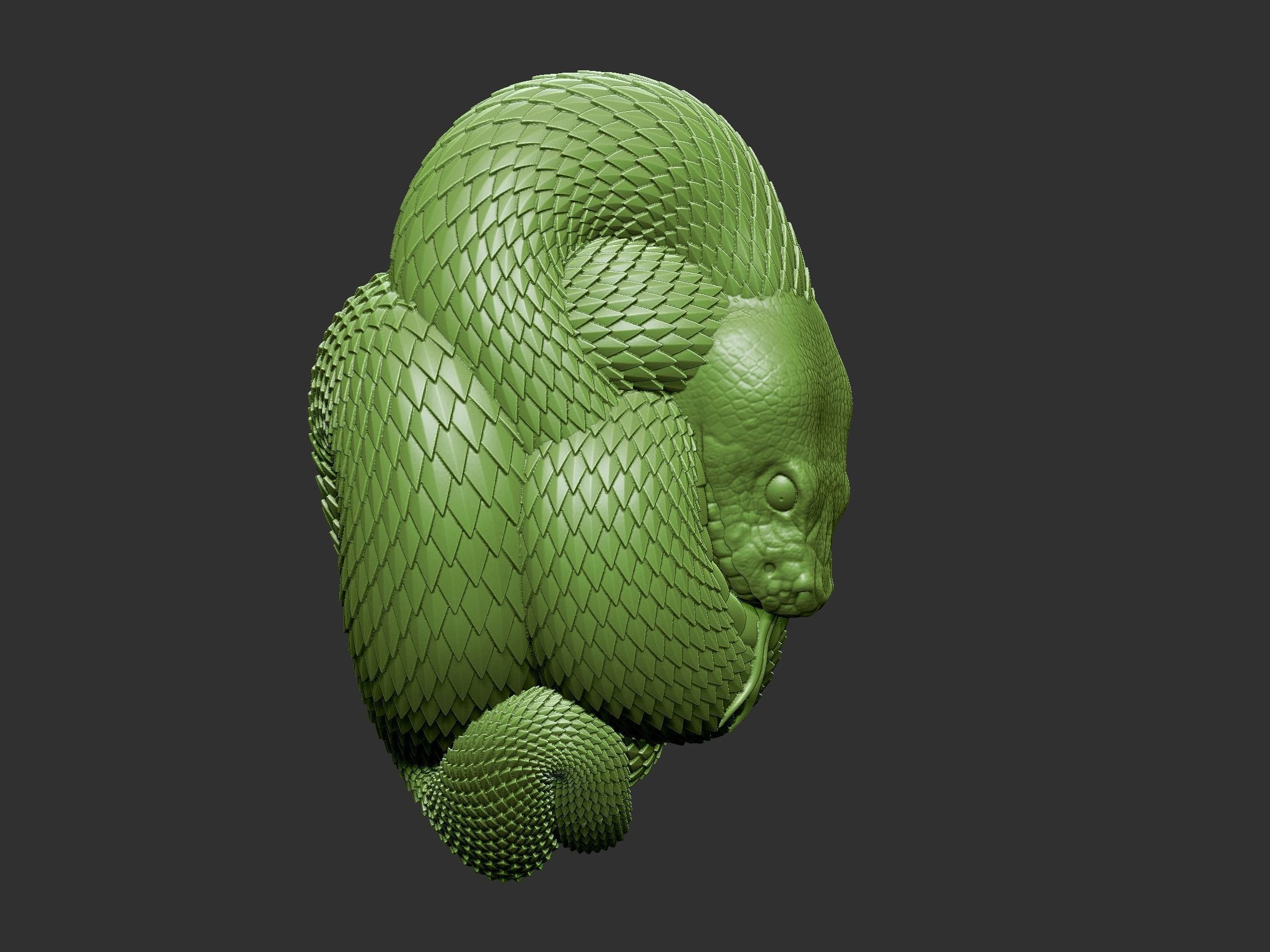 snake head 3D print model_2