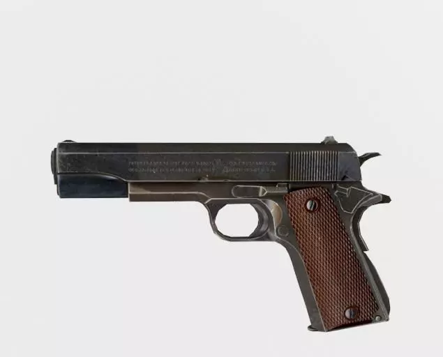 colt gun Free low-poly 3D model