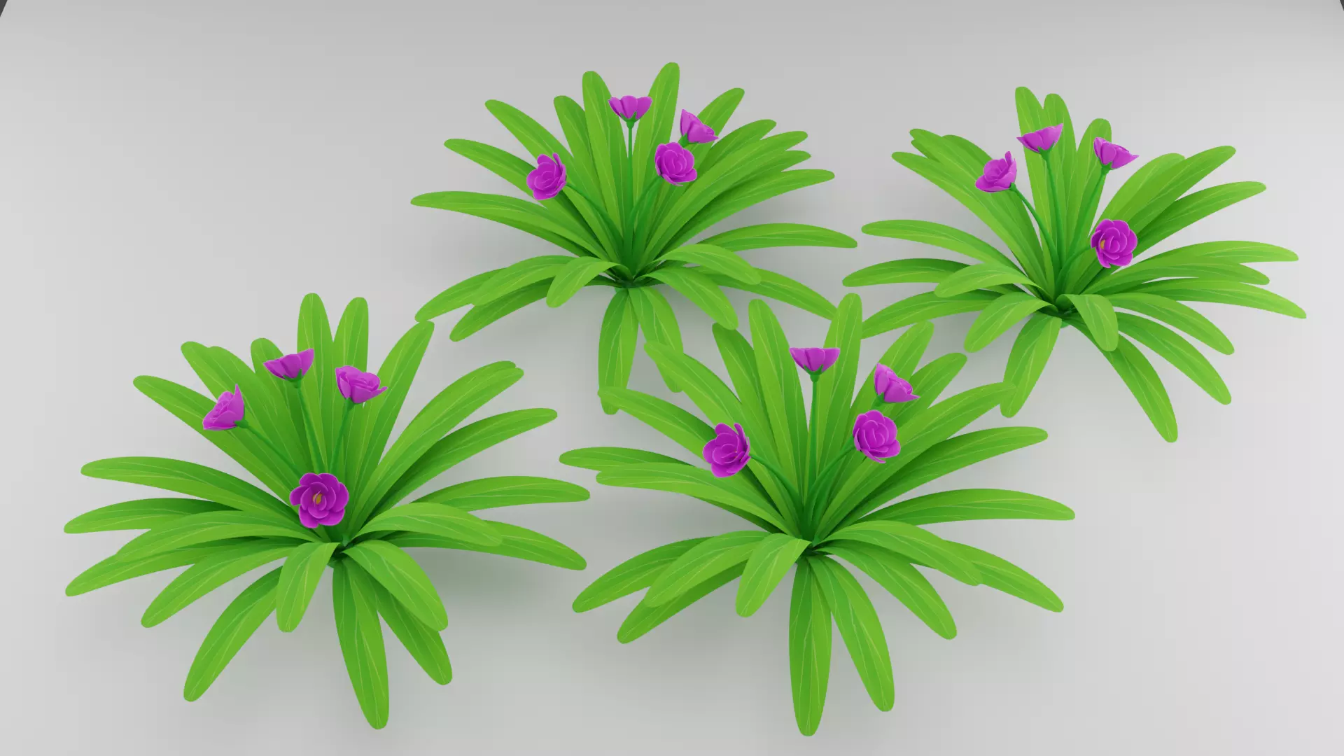 3D Stylized Grass Low-poly 3D model