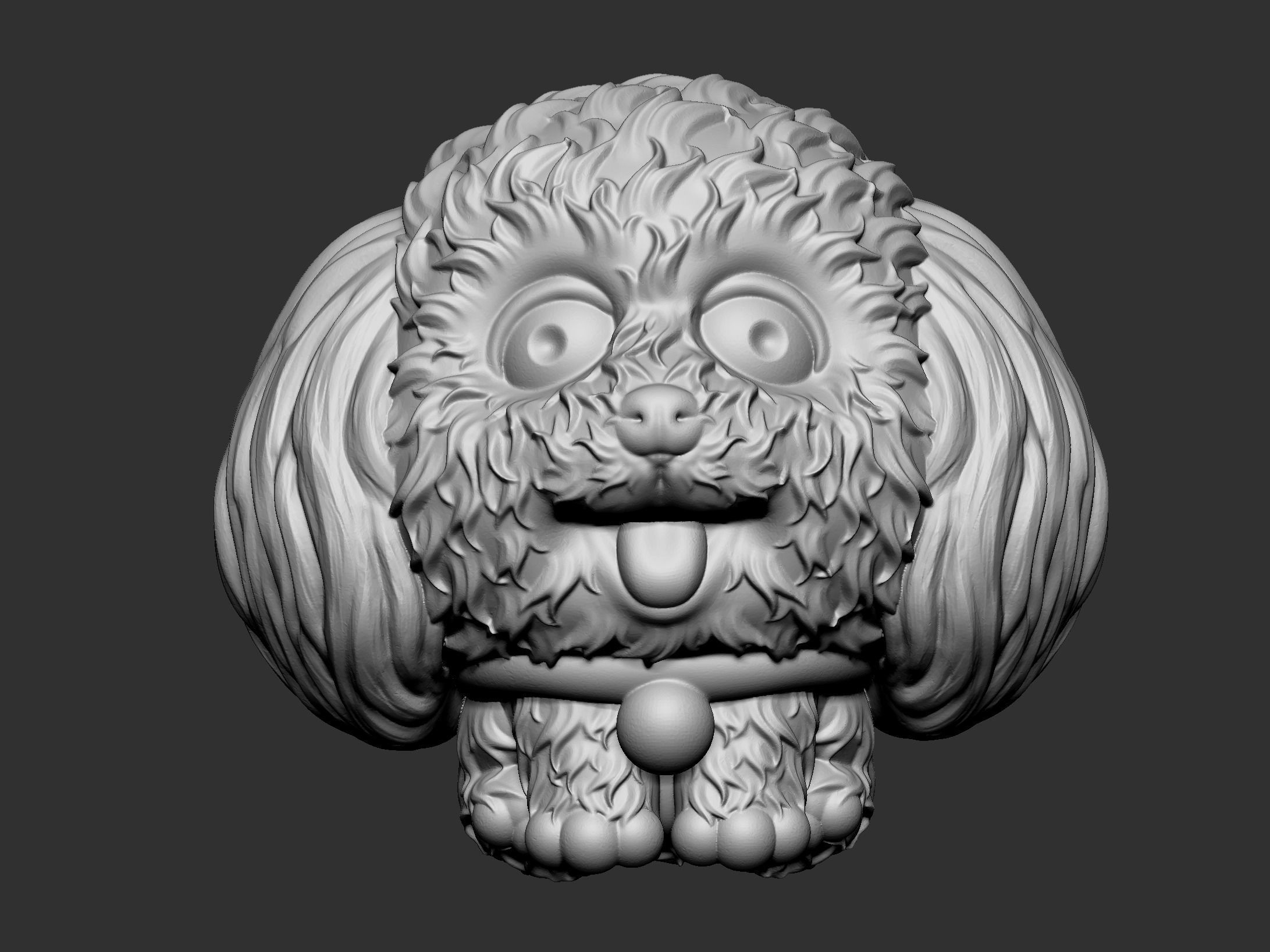 cute dog 3D print model_4