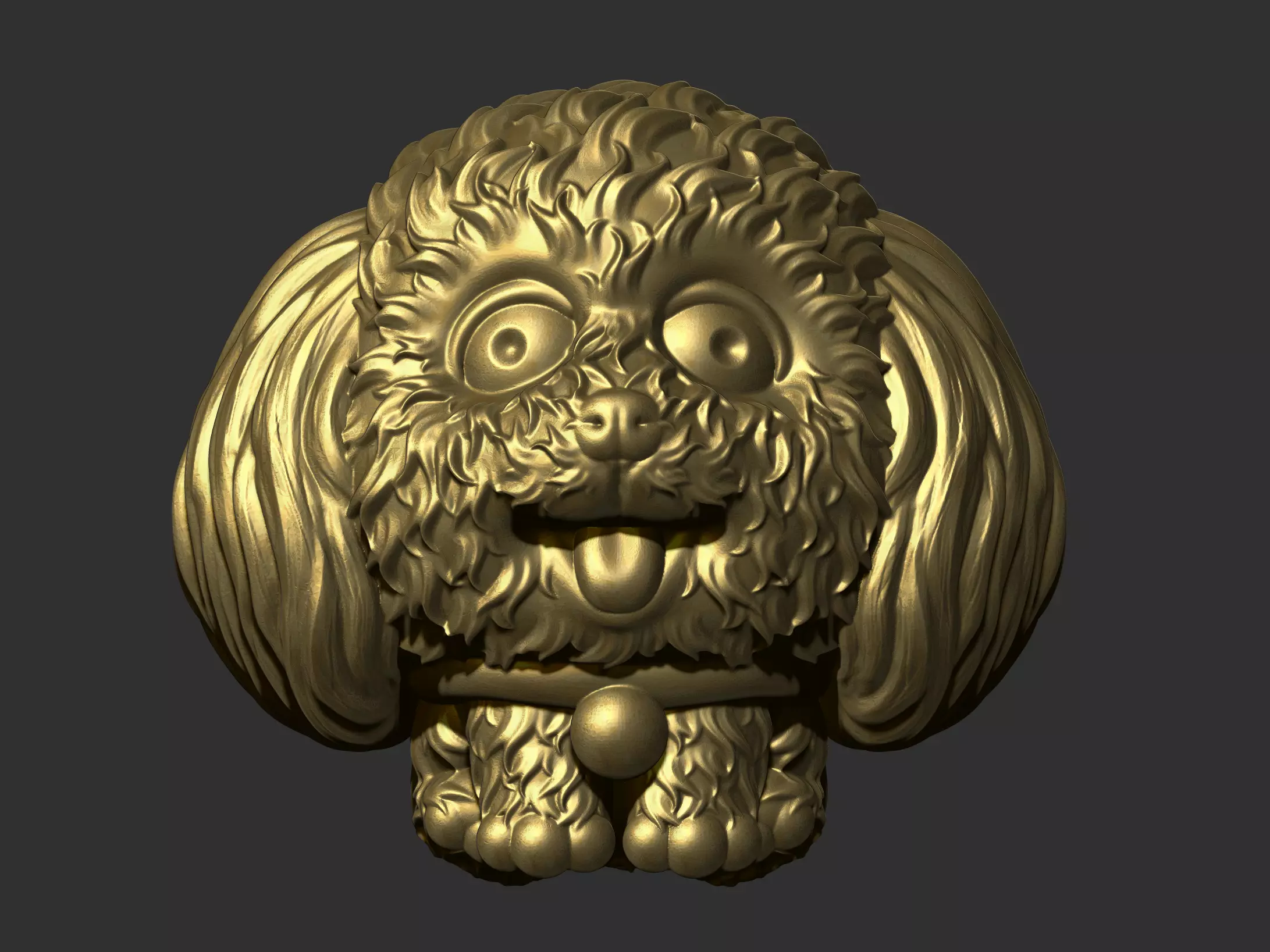 cute dog 3D print model_0