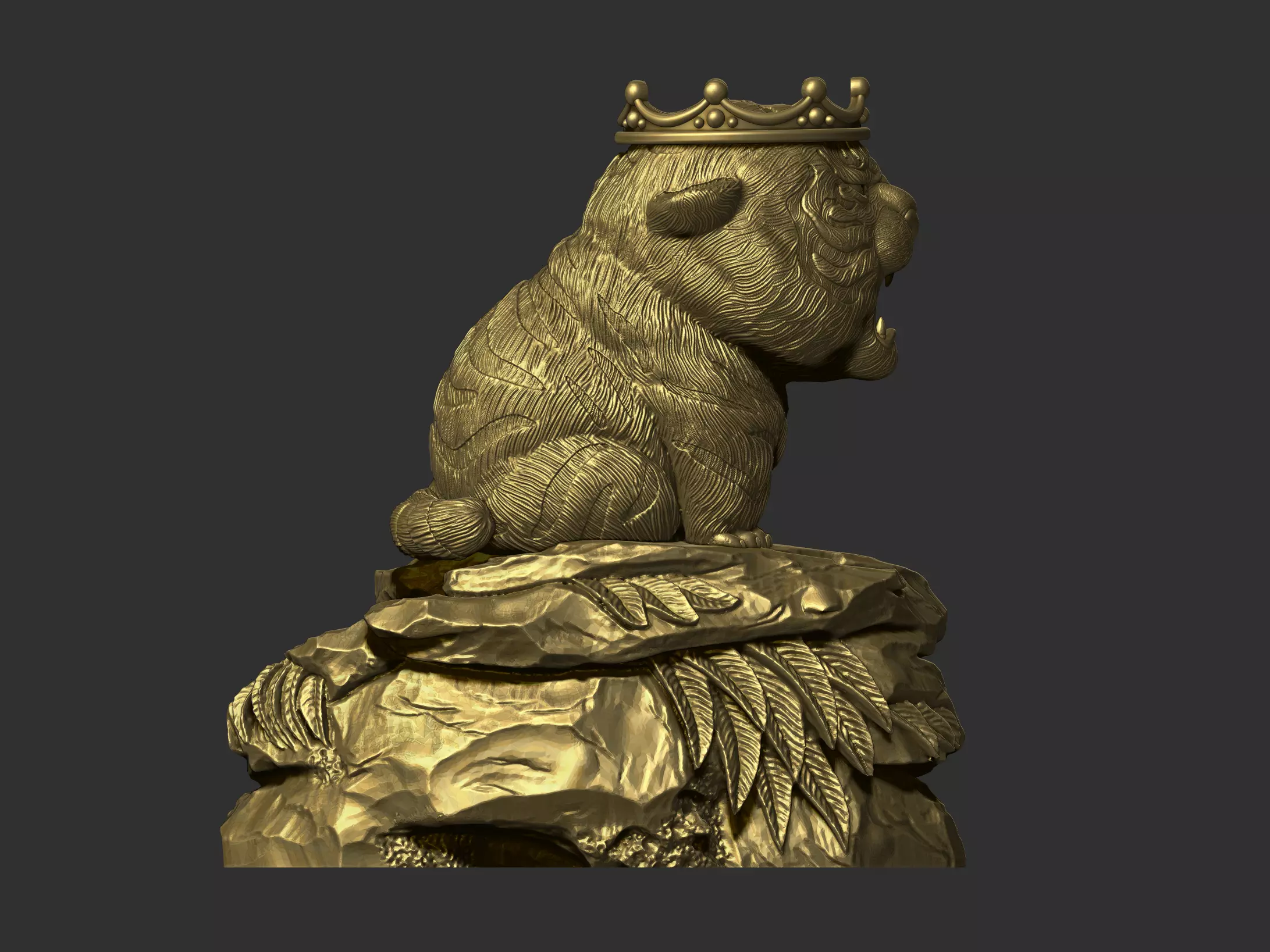 tiger on the mountain 3D print model