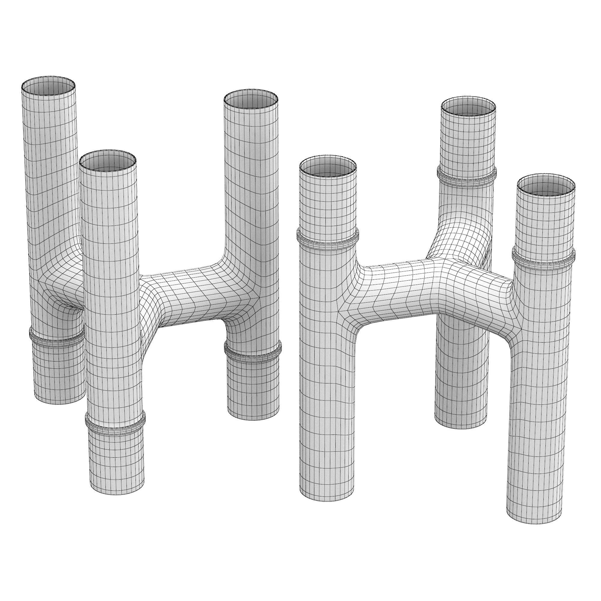 TRIO CANDELABRA BUD VASE 3D model_3