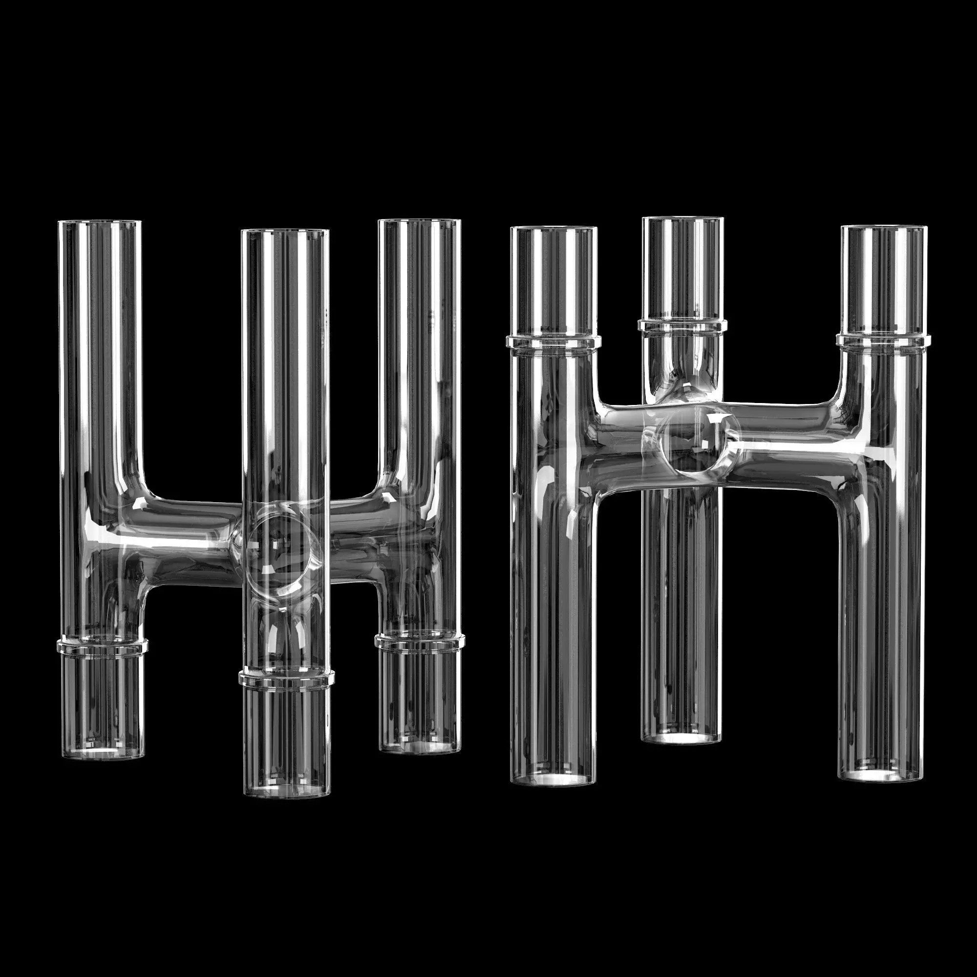 TRIO CANDELABRA BUD VASE 3D model_0