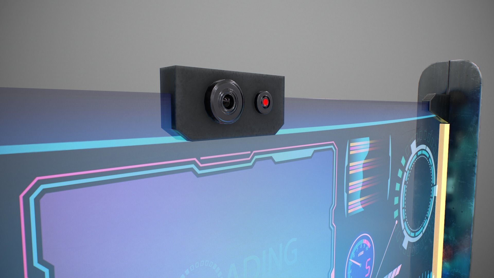 Sci-fi Monitor11 Low-poly 3D model_10