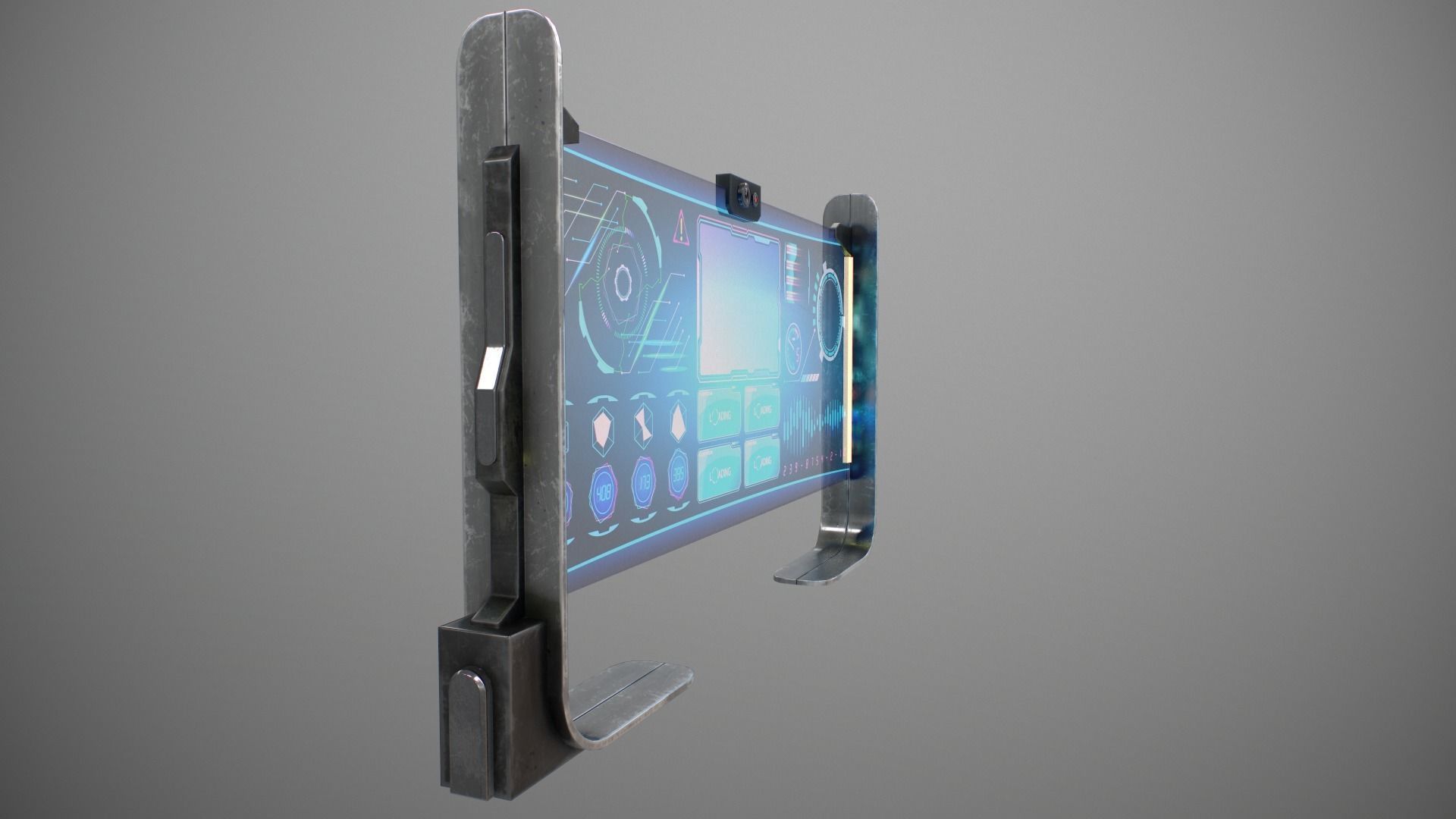 Sci-fi Monitor11 Low-poly 3D model_17