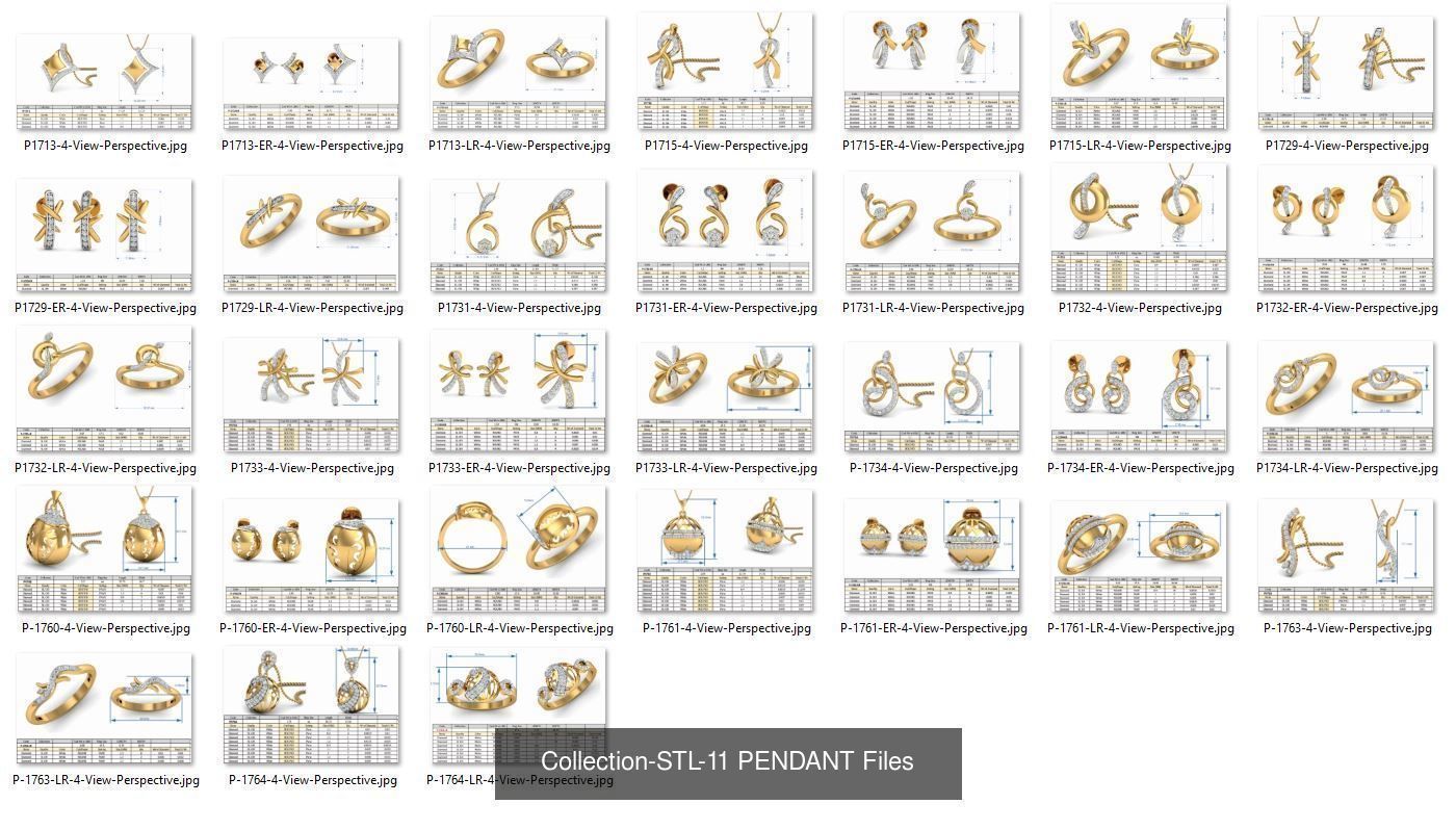 3DM-With and With Out Gems-JewelCAD-STL-10000 MIX Files 3D Model Collection_16