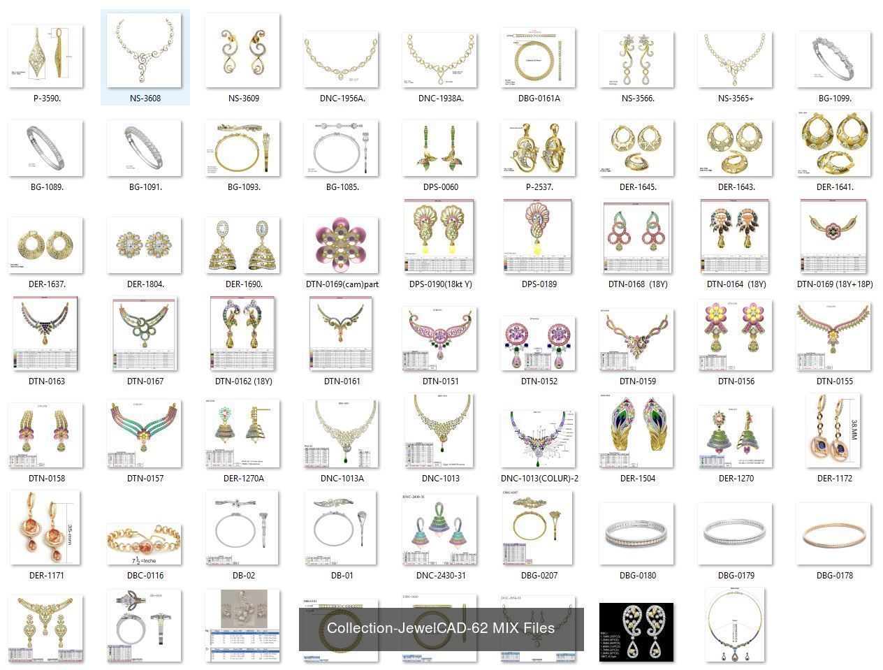 3DM-With and With Out Gems-JewelCAD-STL-10000 MIX Files 3D Model Collection_90