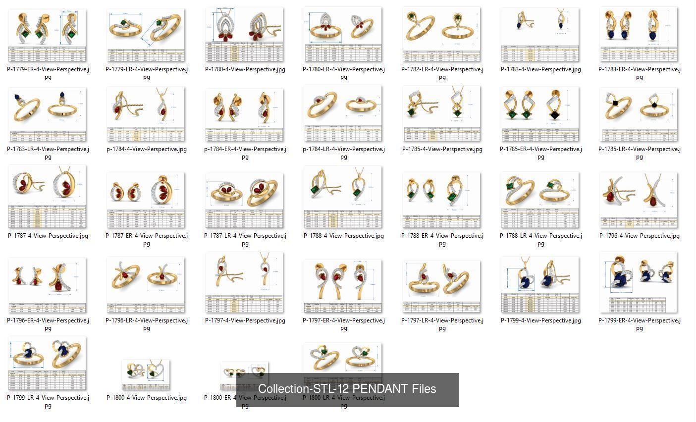 3DM-With and With Out Gems-JewelCAD-STL-10000 MIX Files 3D Model Collection_17