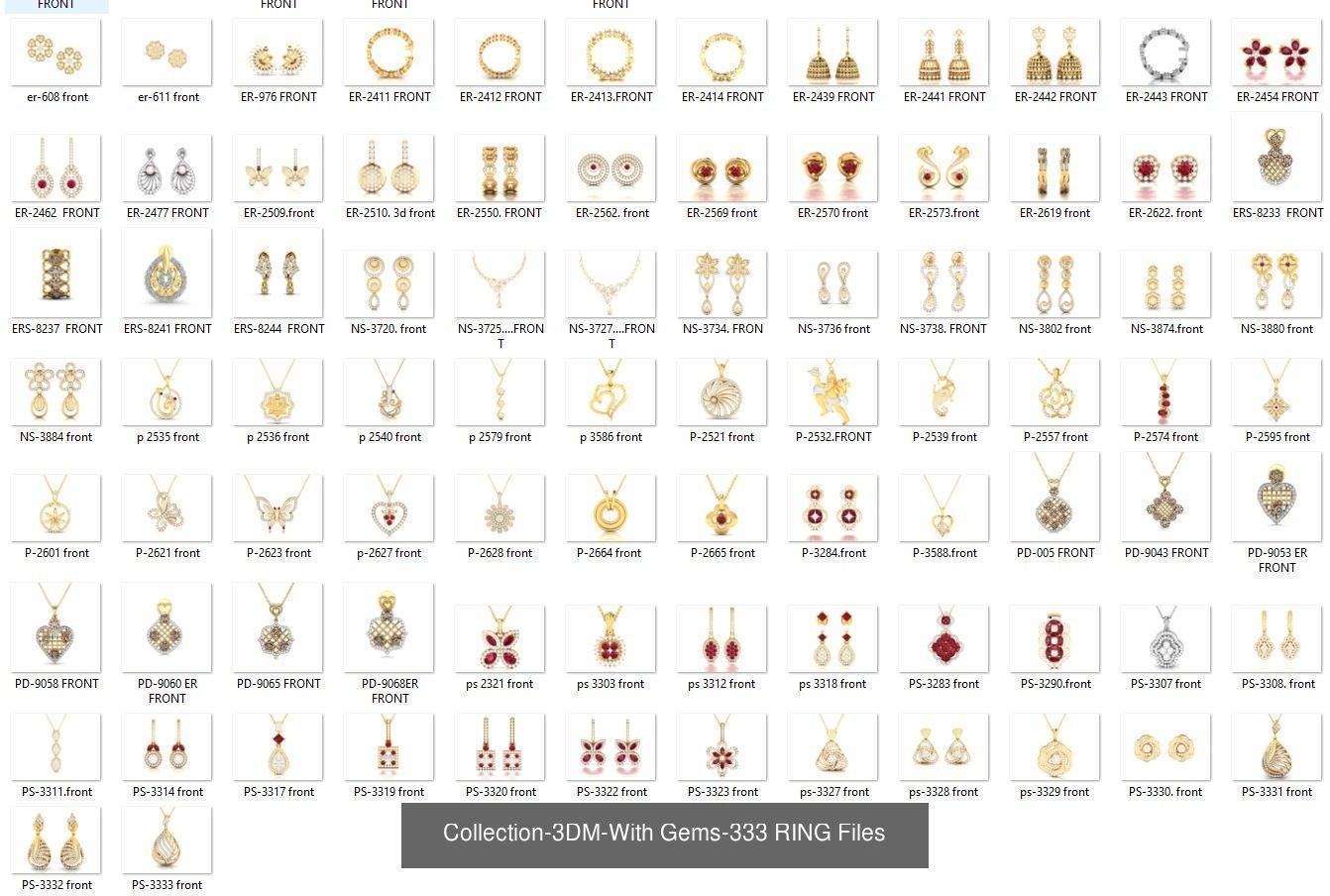 3DM-With and With Out Gems-JewelCAD-STL-10000 MIX Files 3D Model Collection_78