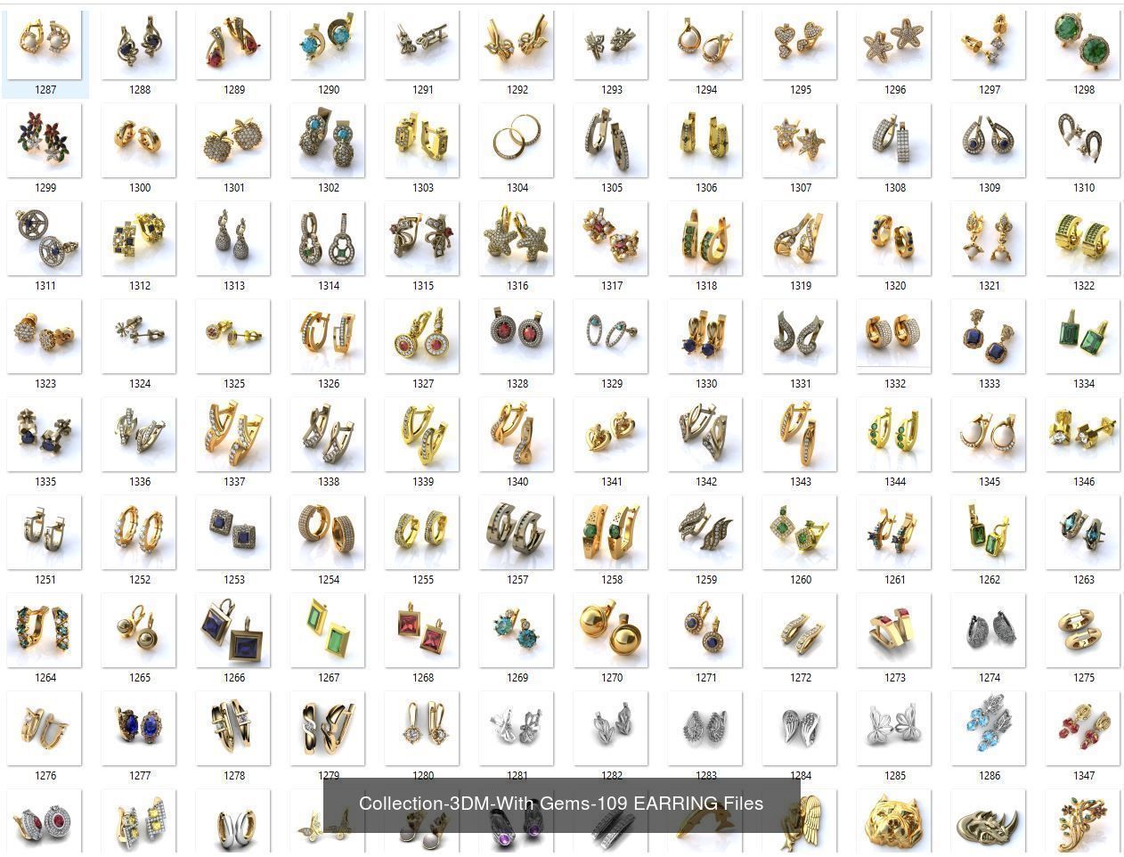 3DM-With and With Out Gems-JewelCAD-STL-10000 MIX Files 3D Model Collection_102
