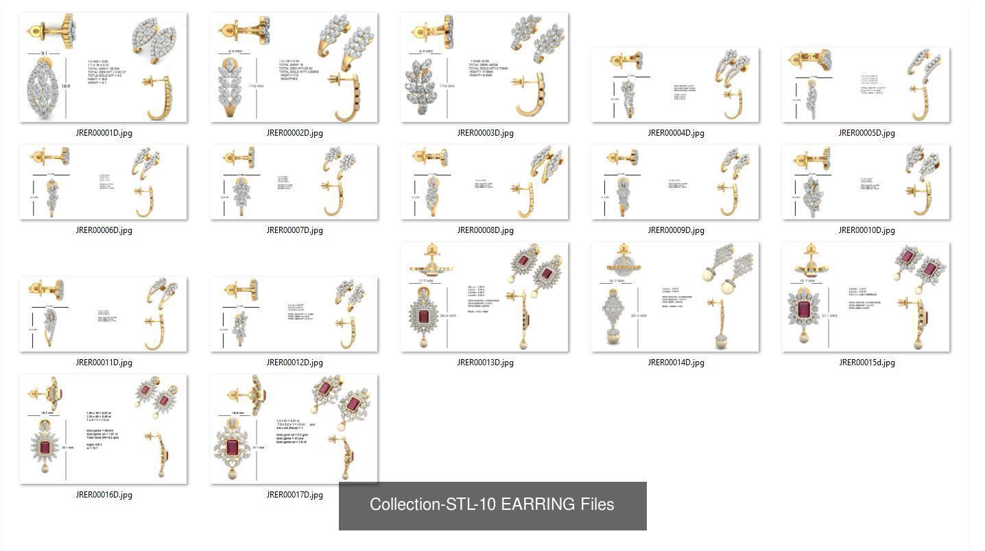 3DM-With and With Out Gems-JewelCAD-STL-10000 MIX Files 3D Model Collection_15