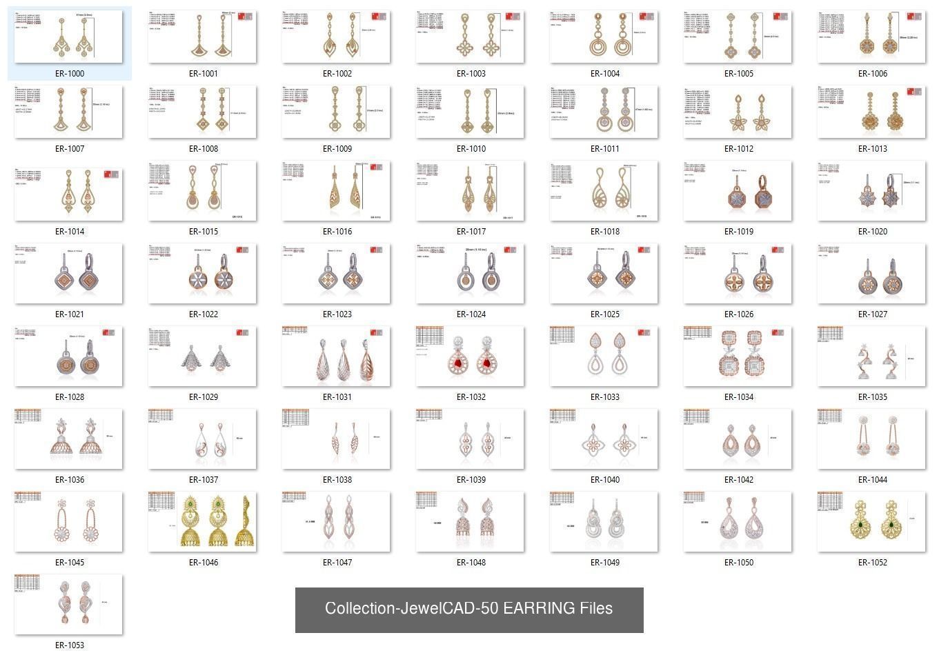 3DM-With and With Out Gems-JewelCAD-STL-10000 MIX Files 3D Model Collection_64