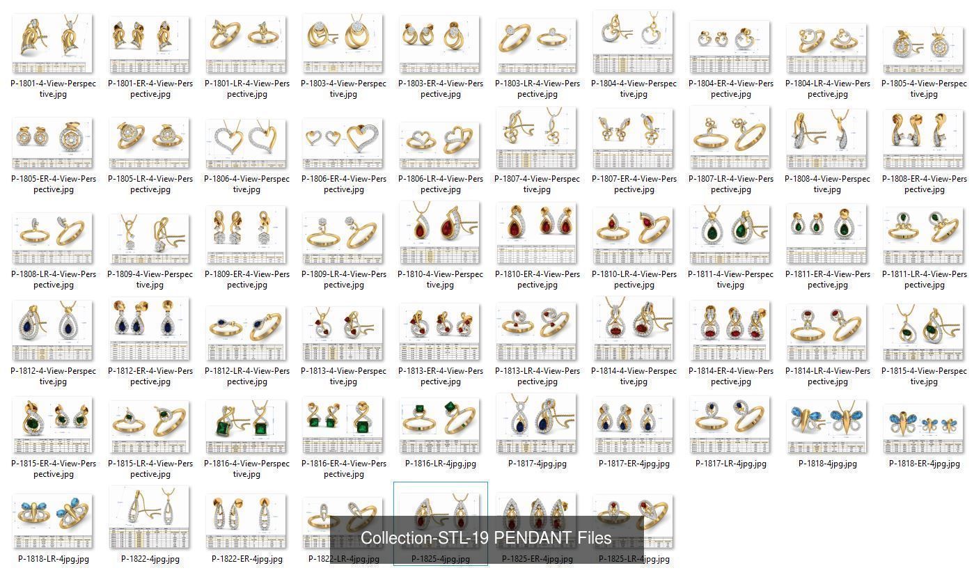 3DM-With and With Out Gems-JewelCAD-STL-10000 MIX Files 3D Model Collection_33