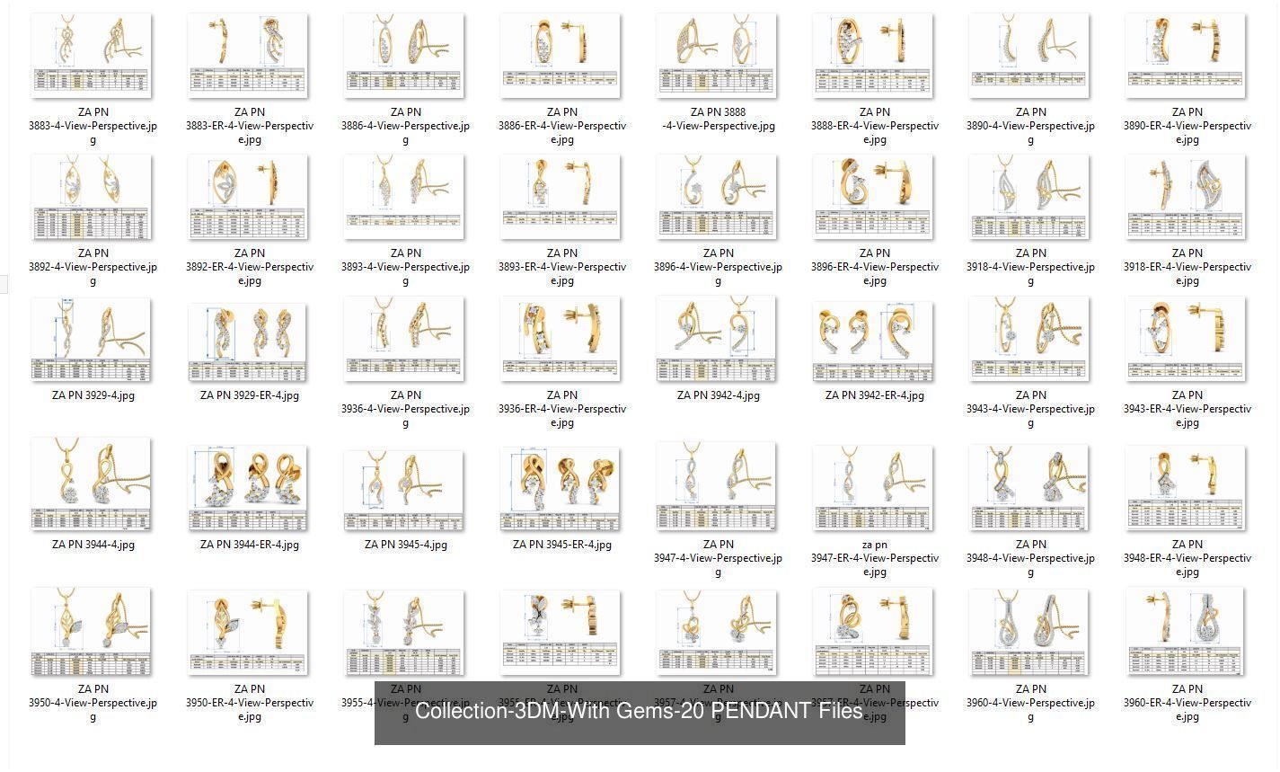 3DM-With and With Out Gems-JewelCAD-STL-10000 MIX Files 3D Model Collection_14