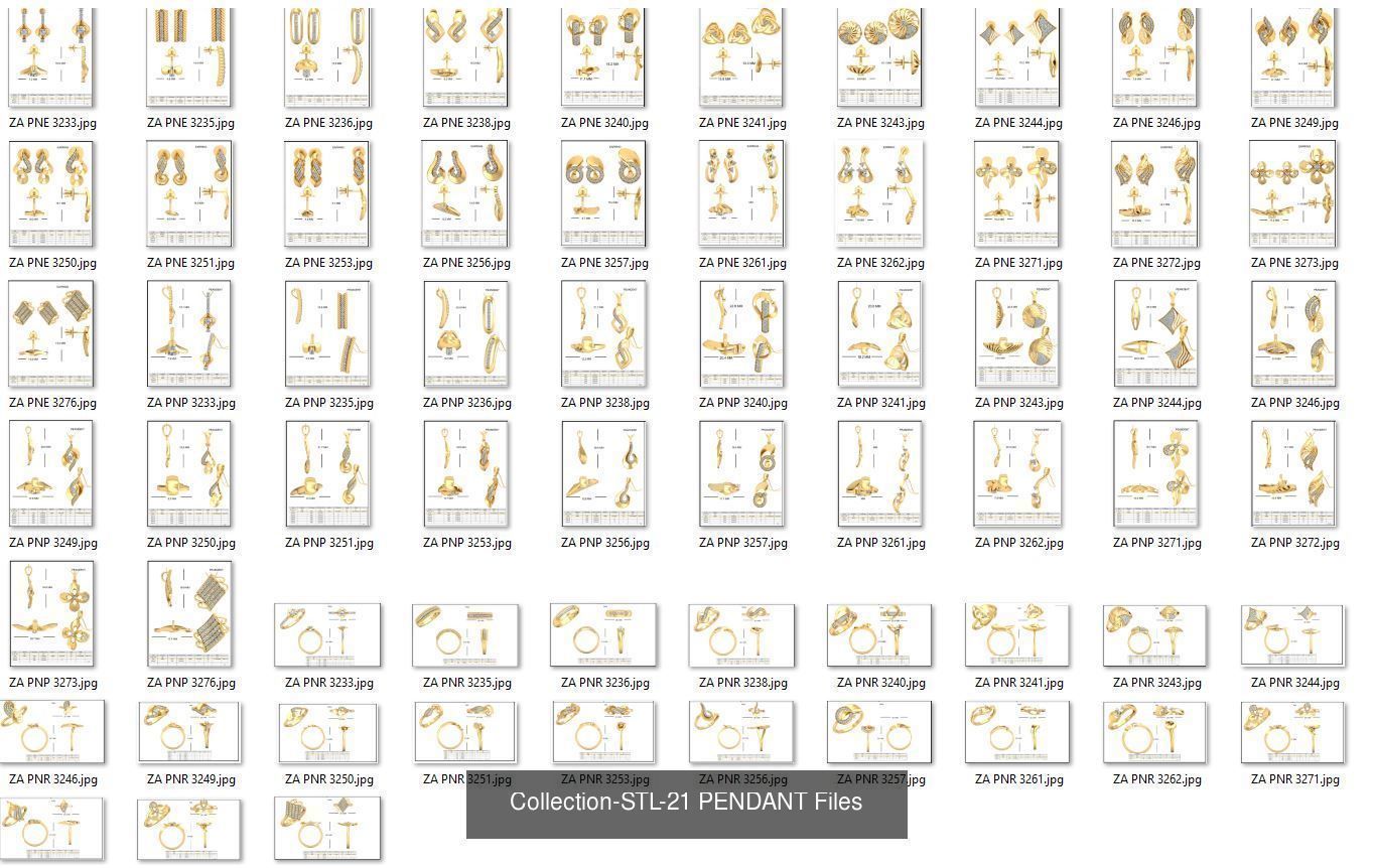 3DM-With and With Out Gems-JewelCAD-STL-10000 MIX Files 3D Model Collection_39