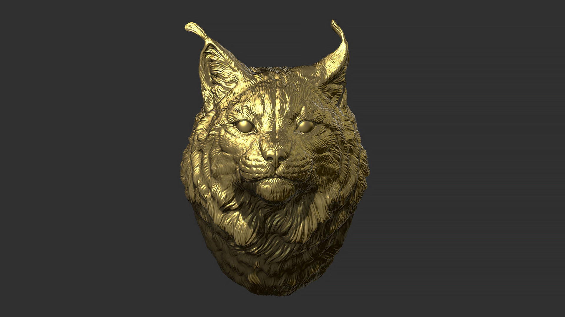 Lynx head 3D print model_6