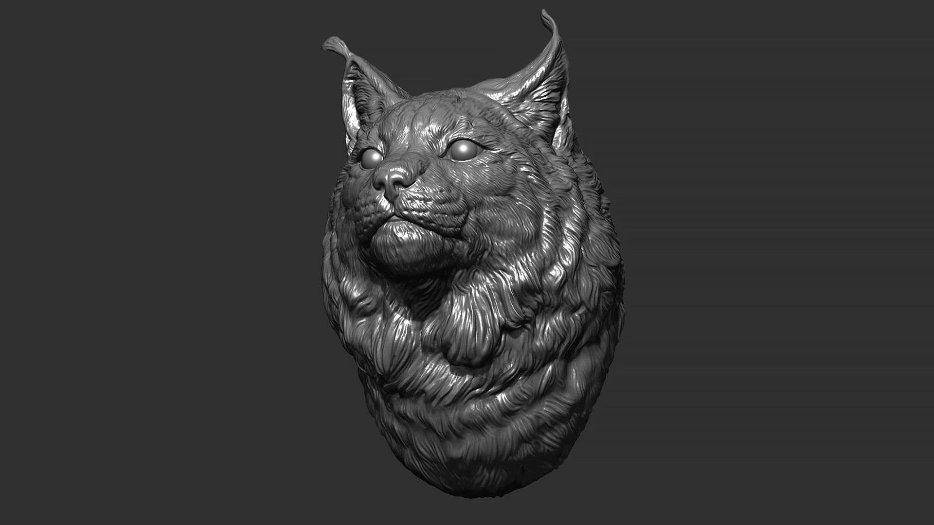 Lynx head 3D print model_8
