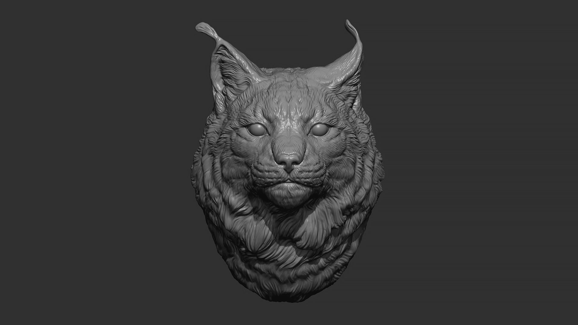 Lynx head 3D print model_15