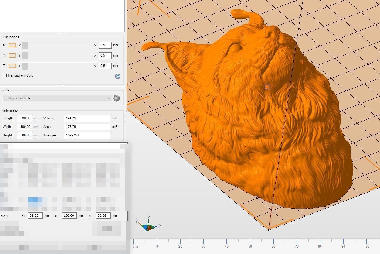 Lynx head 3D print model_20