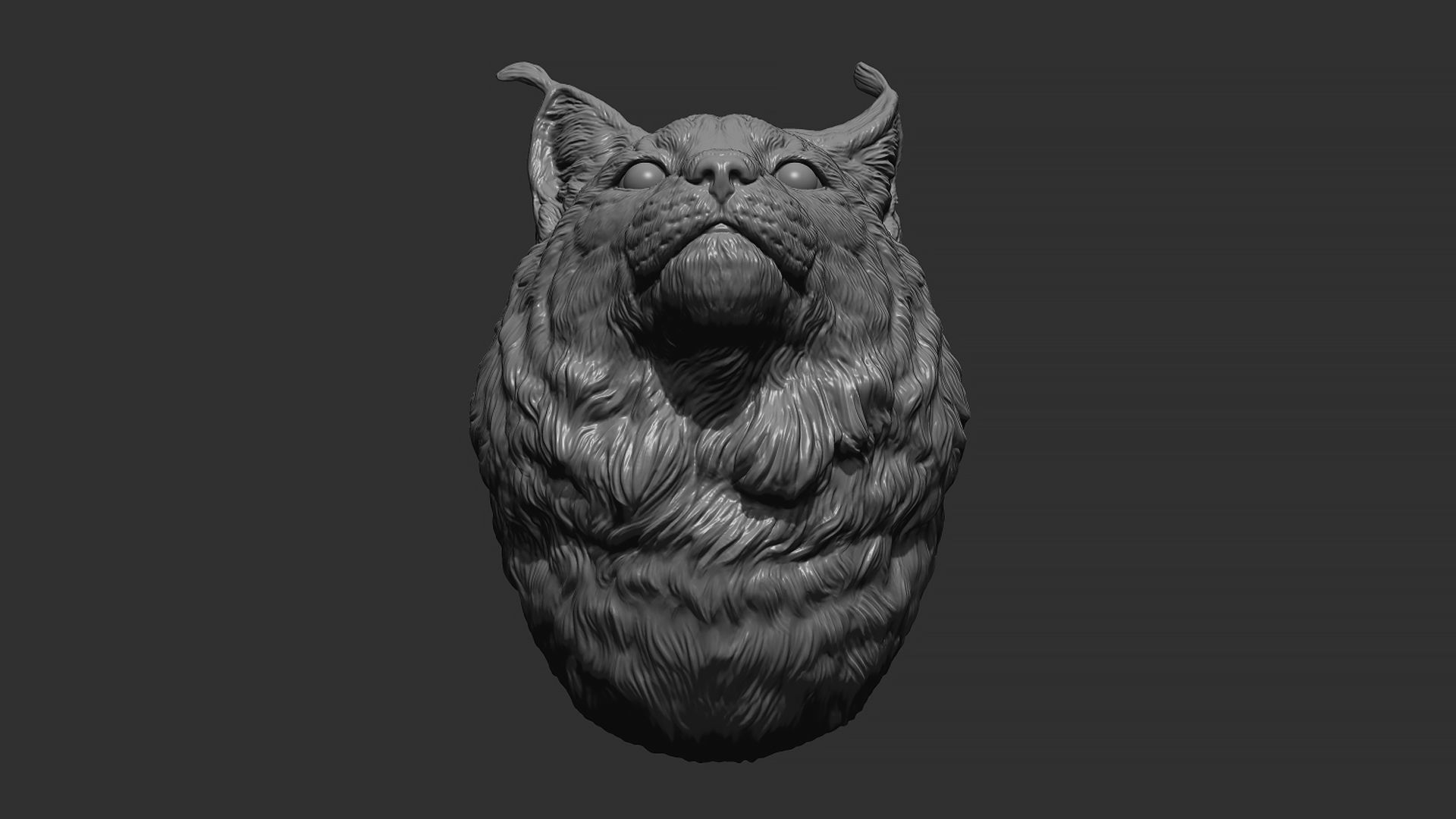 Lynx head 3D print model_11