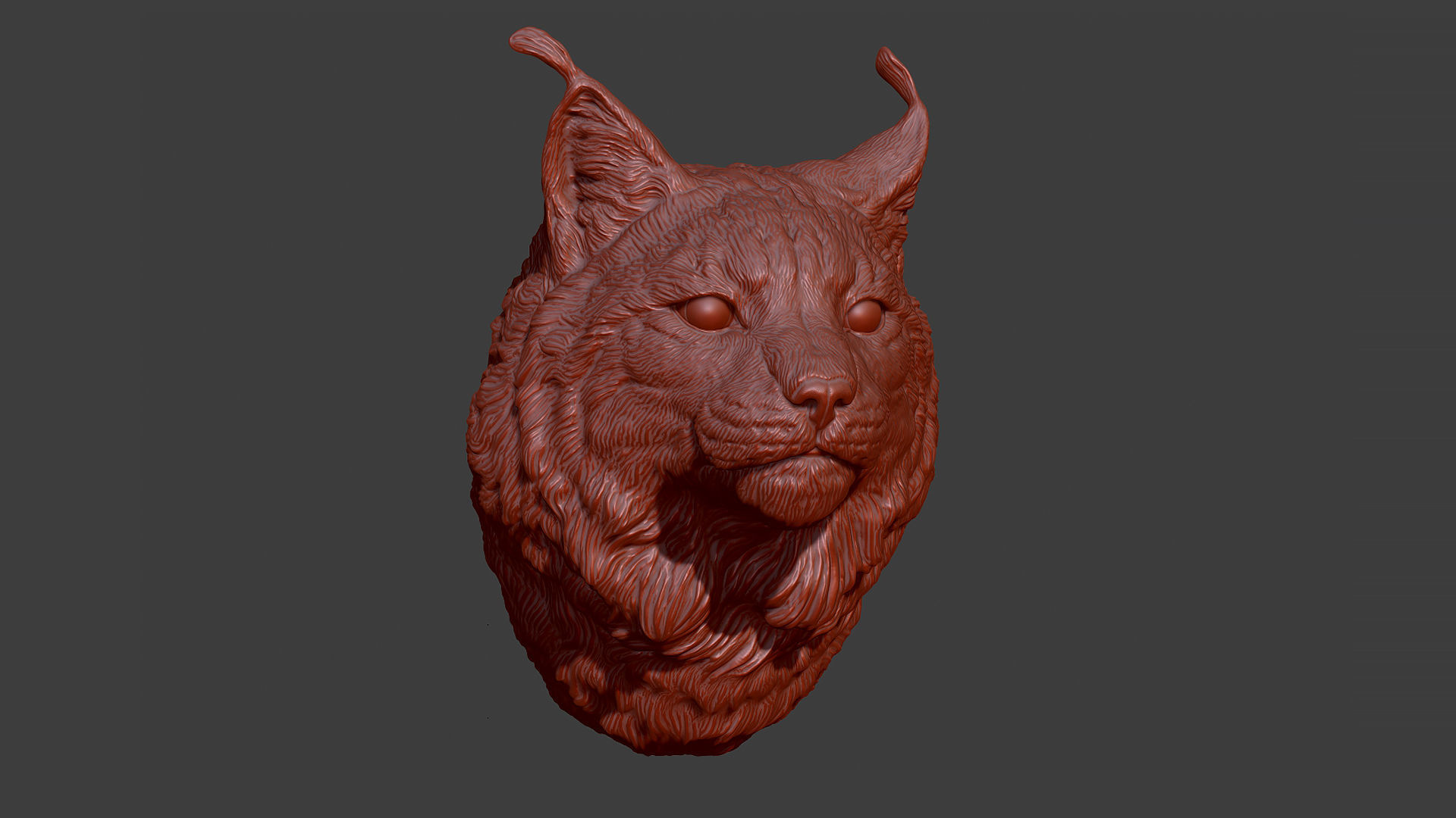 Lynx head 3D print model_1