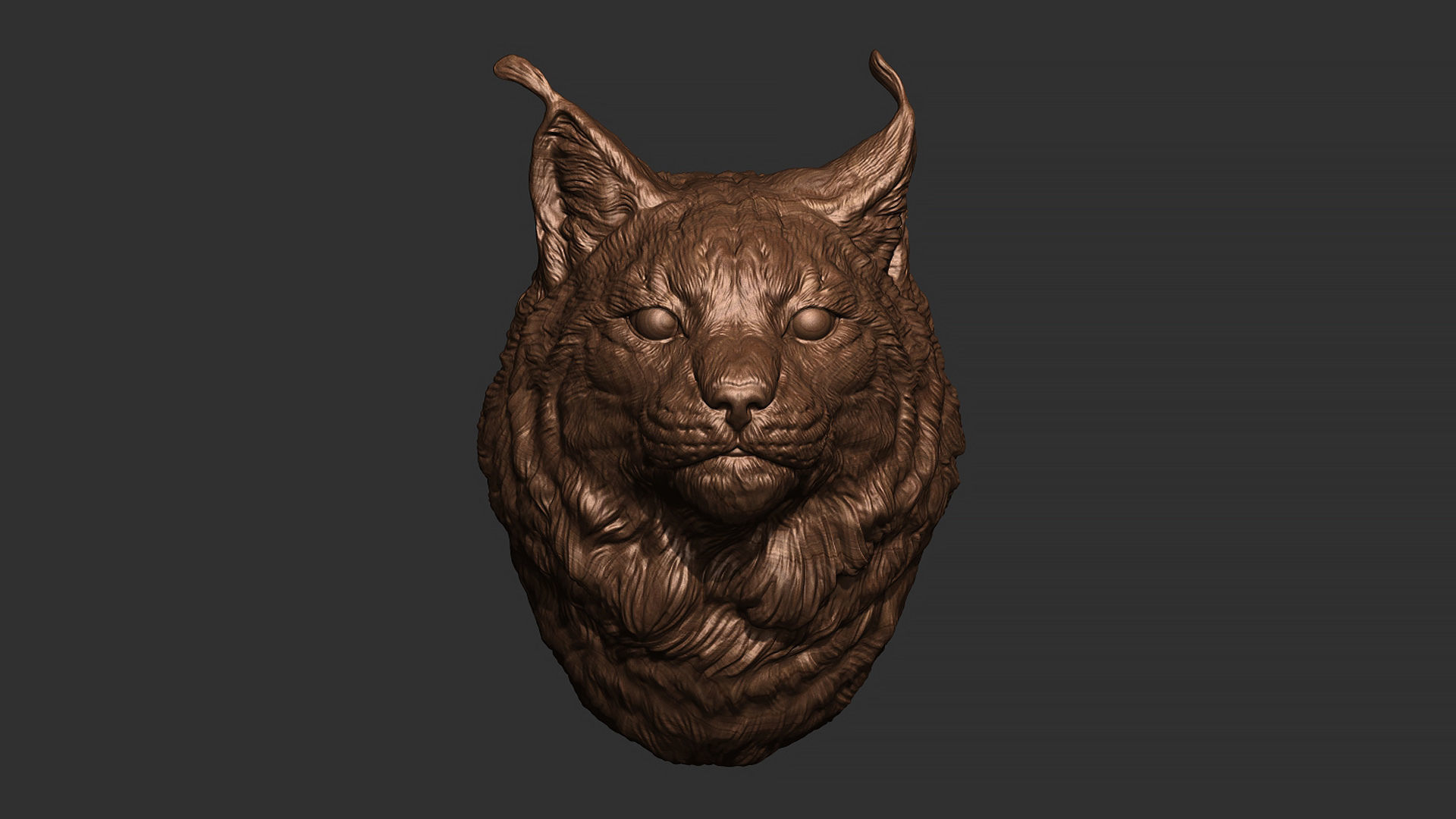 Lynx head 3D print model_7