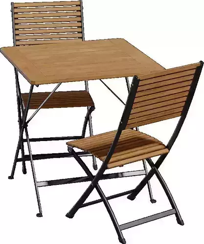 Outdoor Table Chair Set 3D model