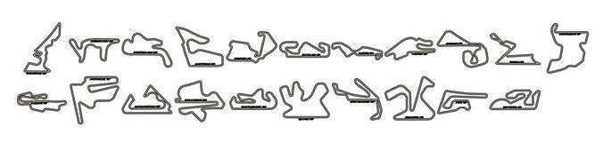 2025 MotoGP Racing Tracks 21 Tracks 3D print model