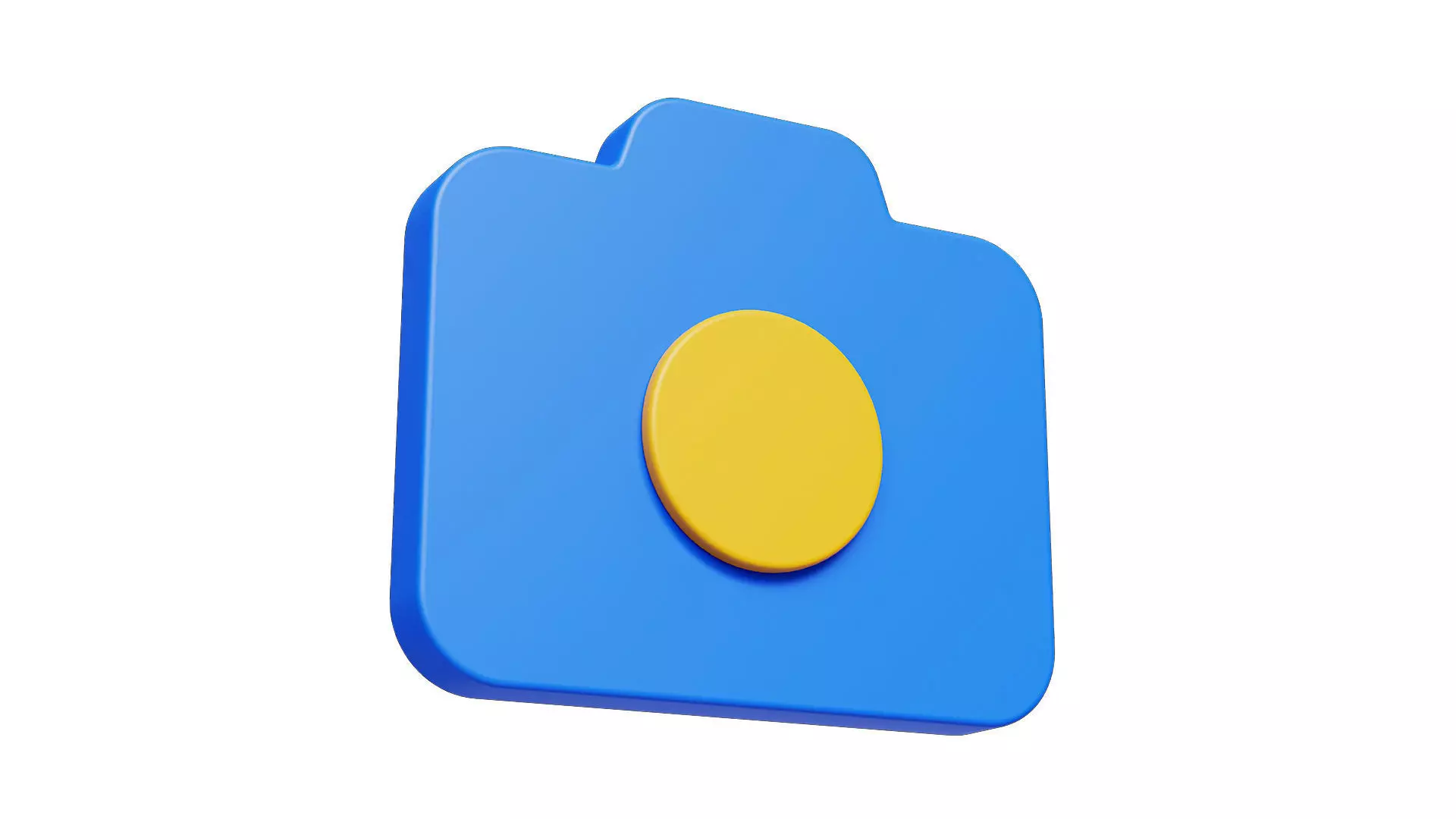 Camera icon Low-poly 3D model_0