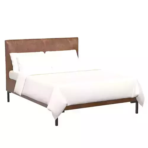 Sophia California King Faux Leather Platform Bed